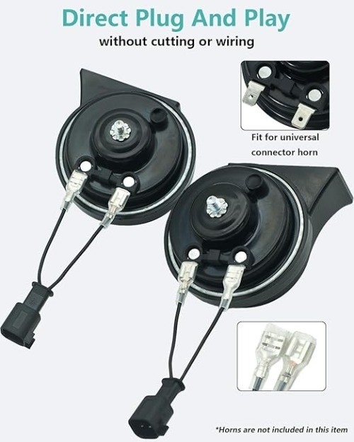 Car Horn Connector Adapter Wiring Harness, 2+1 Pack Pigtail Conver Model: Ford