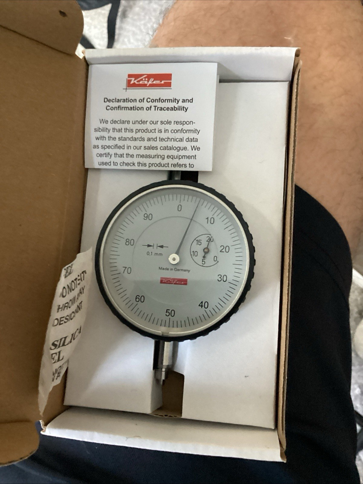 Kafer Dial Indicator aex66070m .1mm NOB FREE SHIPPING