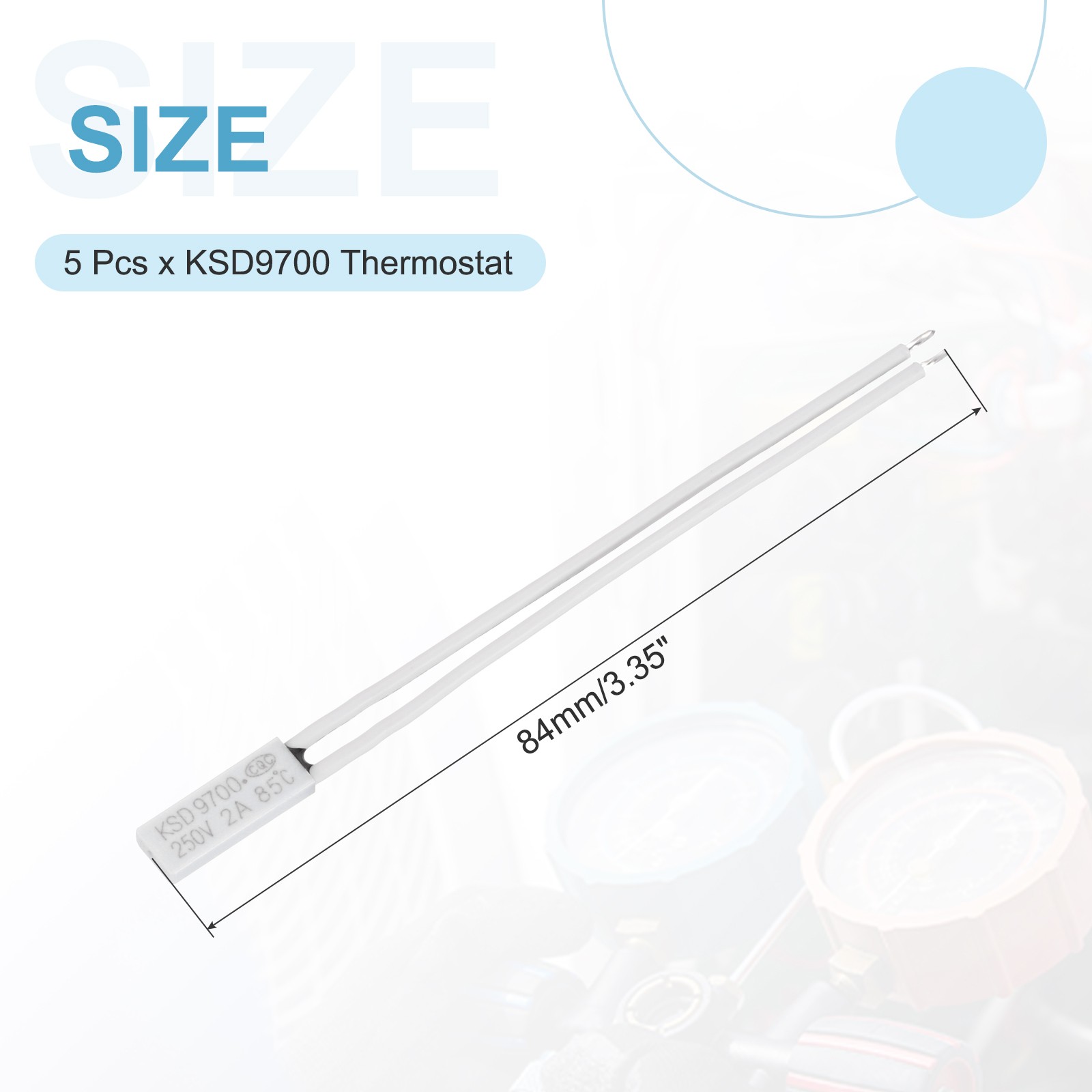 5 Pcs KSD9700 Thermostat 85°C/185°F Temperature Switch N.C 2A Plastic