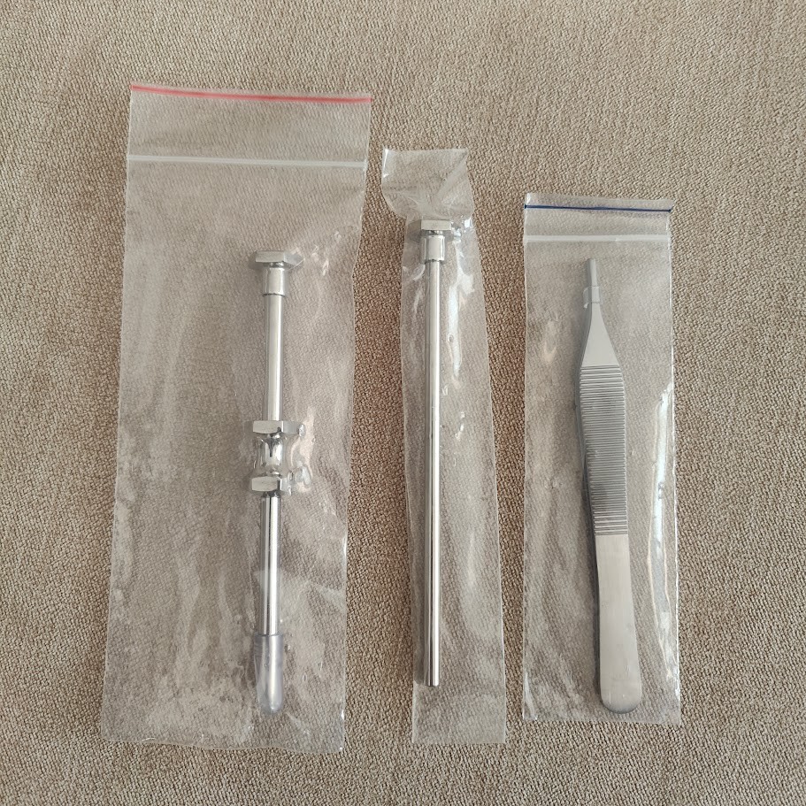 5.5mm HRT Trocar set | Canula, Beveled Obturator, Rounded Obturator & Tweezers