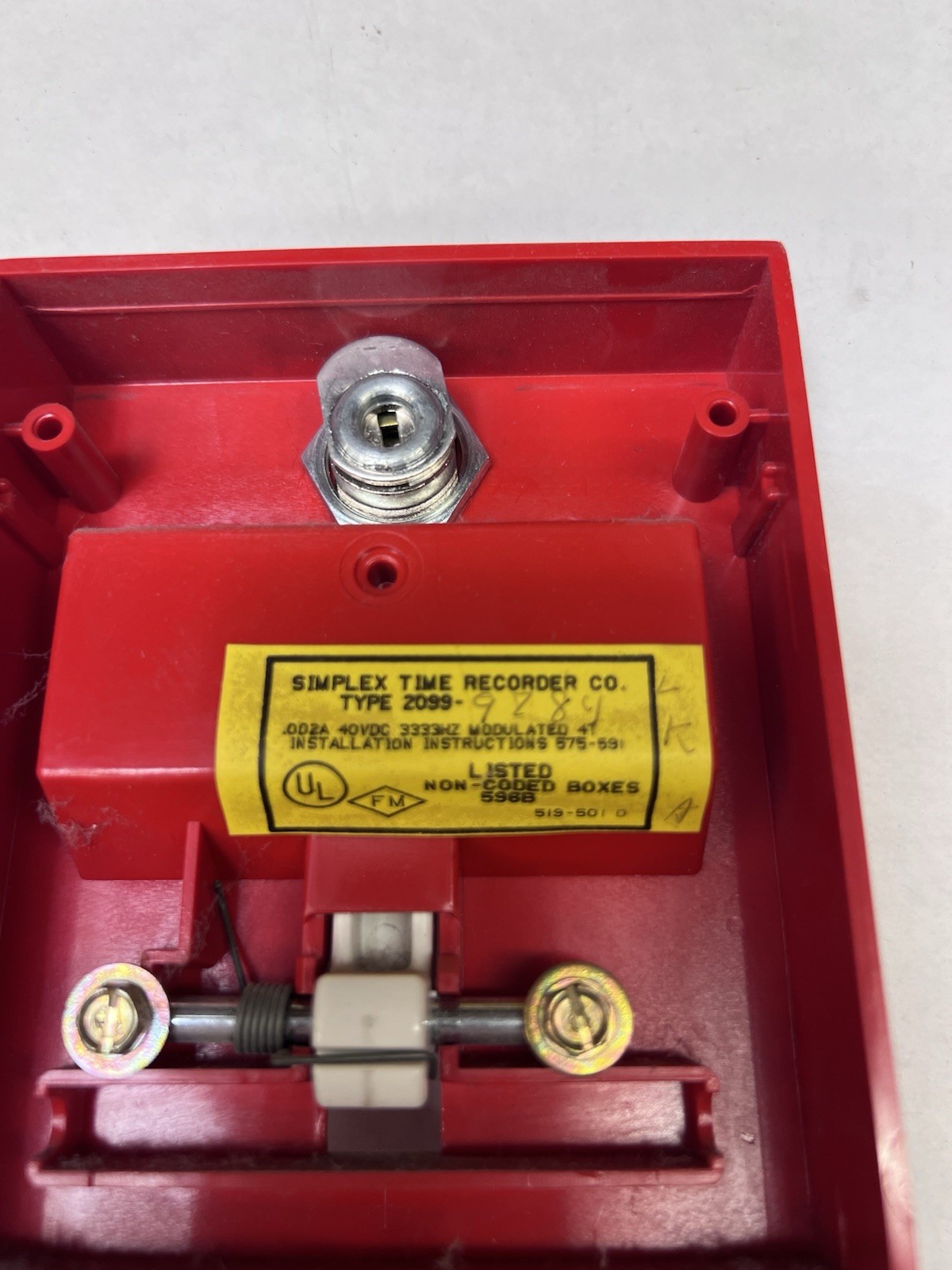 Simplex 2099-9754 Pull Down Fire Alarm Pull Station Fire Alarms. Many available.