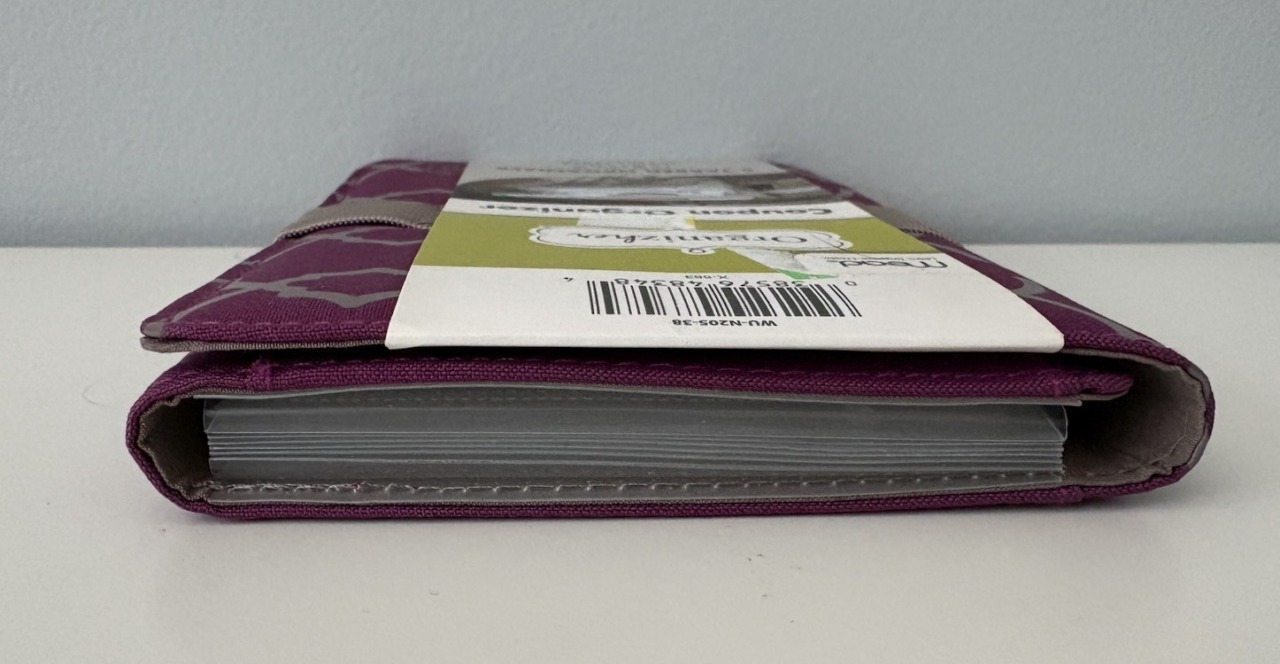 Mead OrganizHer Coupon Organizer 5 Tabbed Organizer Pen Slot ID Slot Purple New