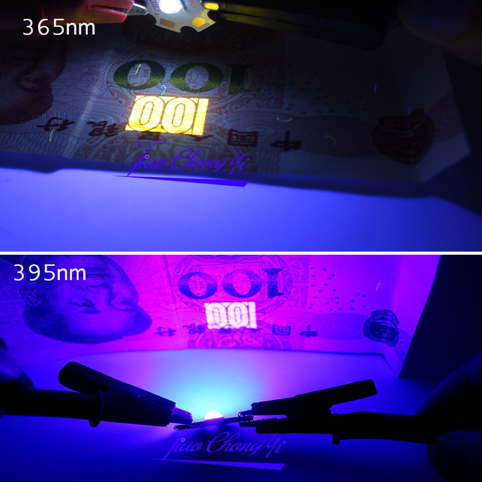 3W UV Purple Ultraviolet LED Bulbs Lamp 365nm 395nm with 20mm PCB 1-10PCS