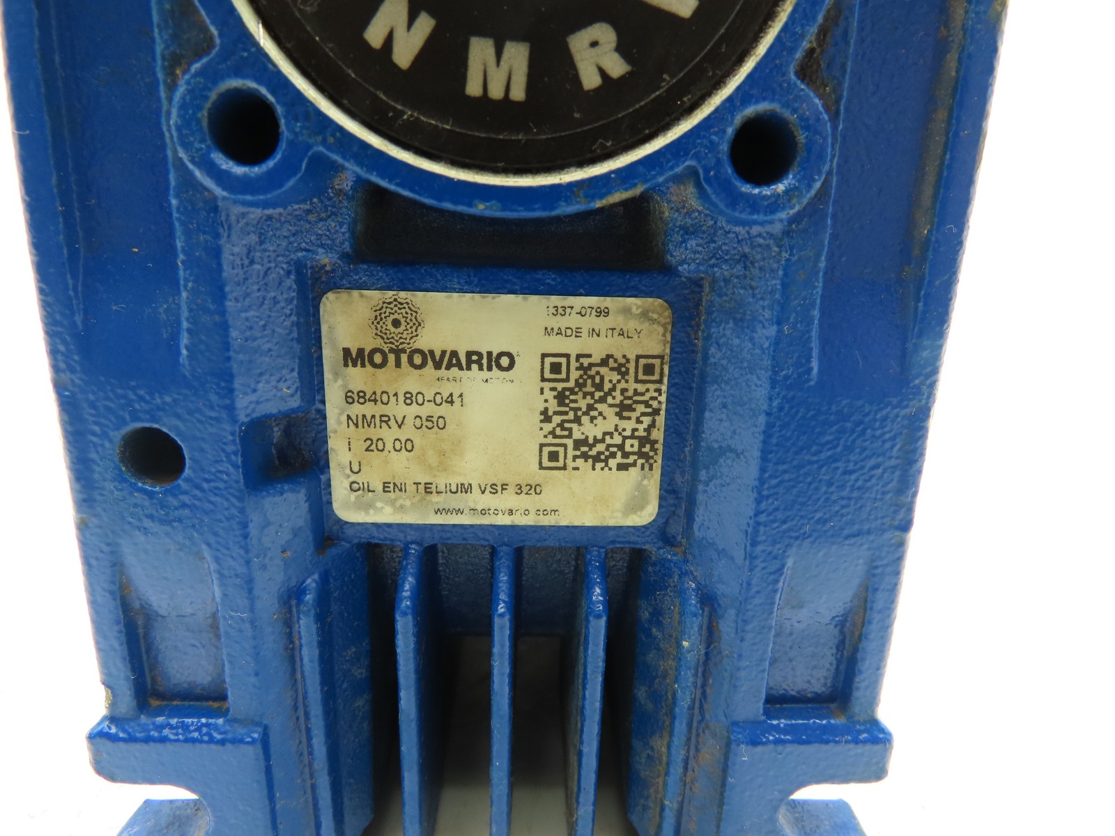Motovario NMRV 050 Gearbox 20:1 Reducer 87.5rpm Hollow Shaft Output 56C