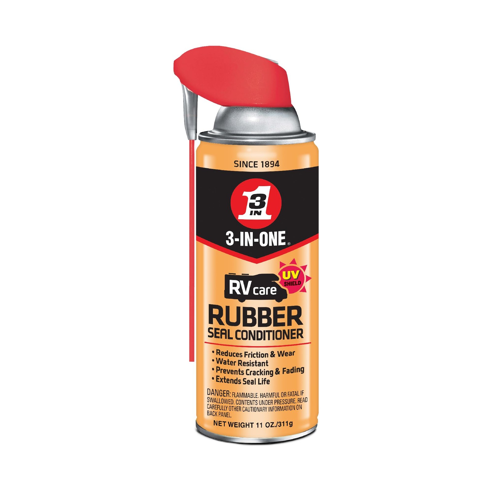 3-IN-ONE RVcare Rubber Seal Conditioner with SMART STRAW SPRAYS 2 WAYS