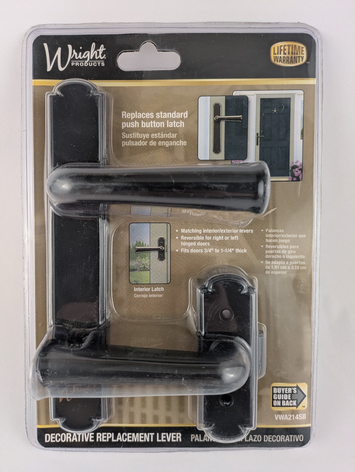 Decorative Interior & Exterior Replacement Lever VWA214SB – Seville Bronze