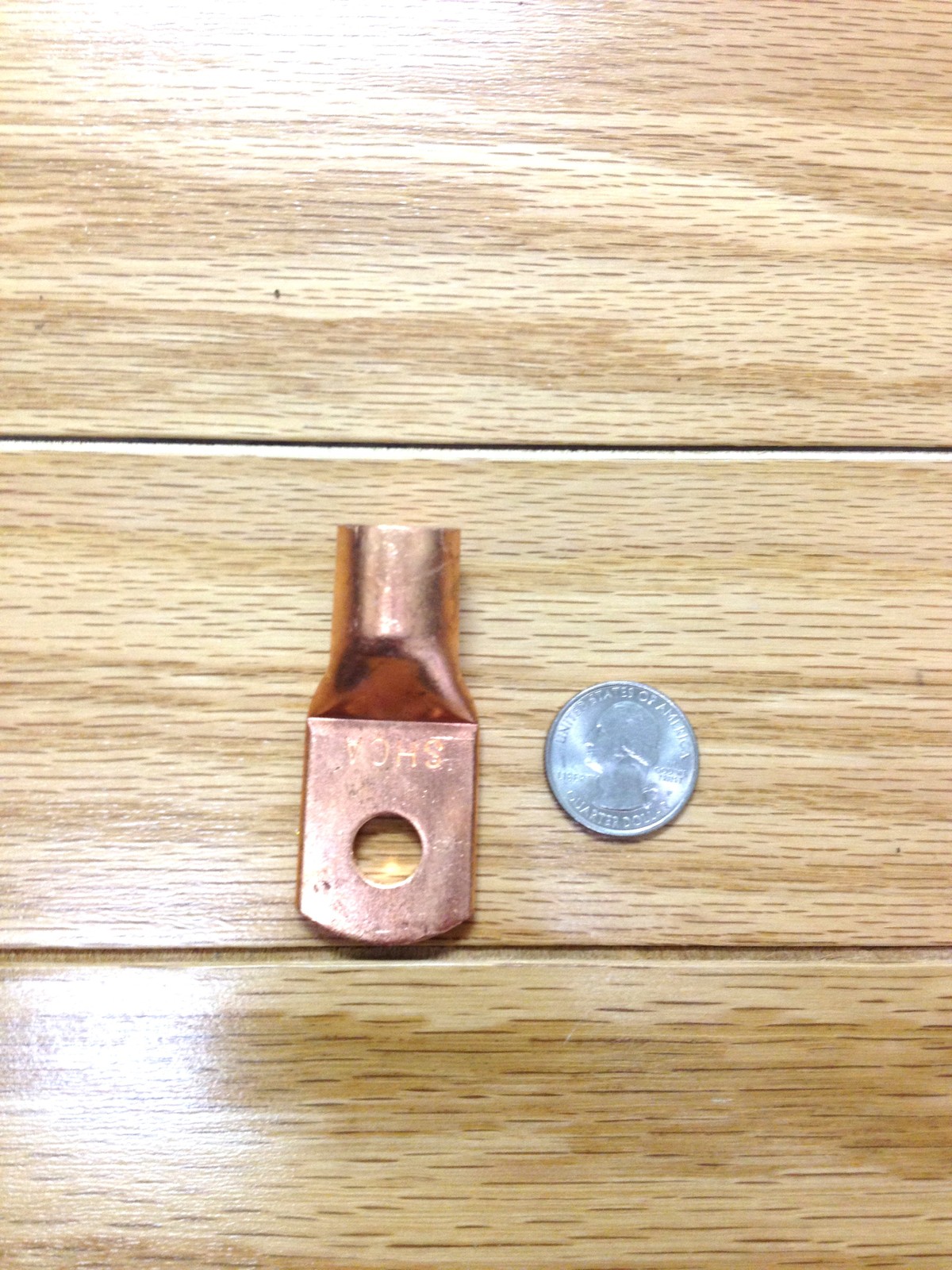 10 2/0 Gauge Copper Ring Terminals w/ BLUE & BLACK Heat Shrink Tubing Lugs 3/8″