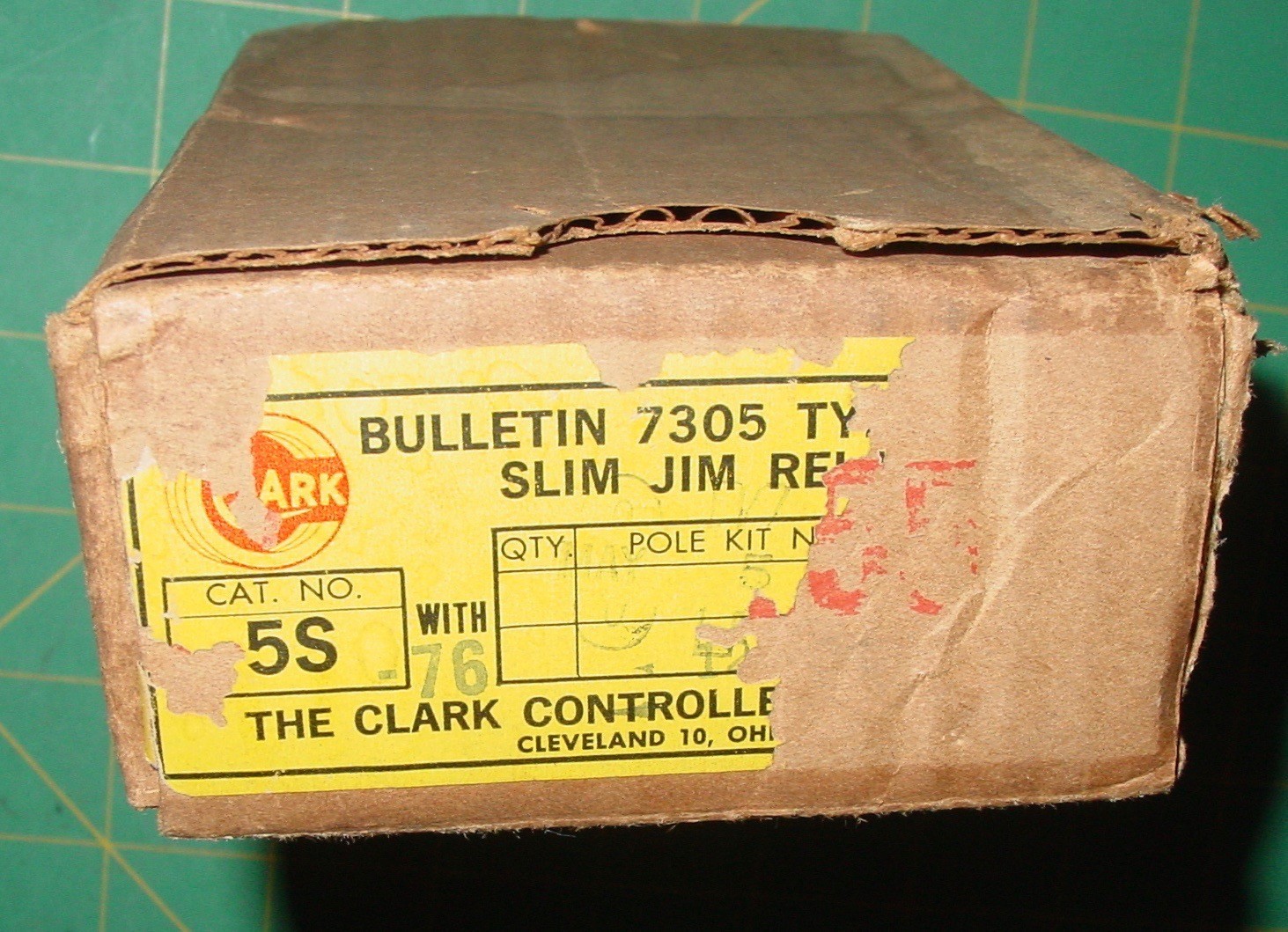 Clark Control 7305 TYPE PMS SLIM JIM RELAY TB-139-1 Untested Spare Parts Supply