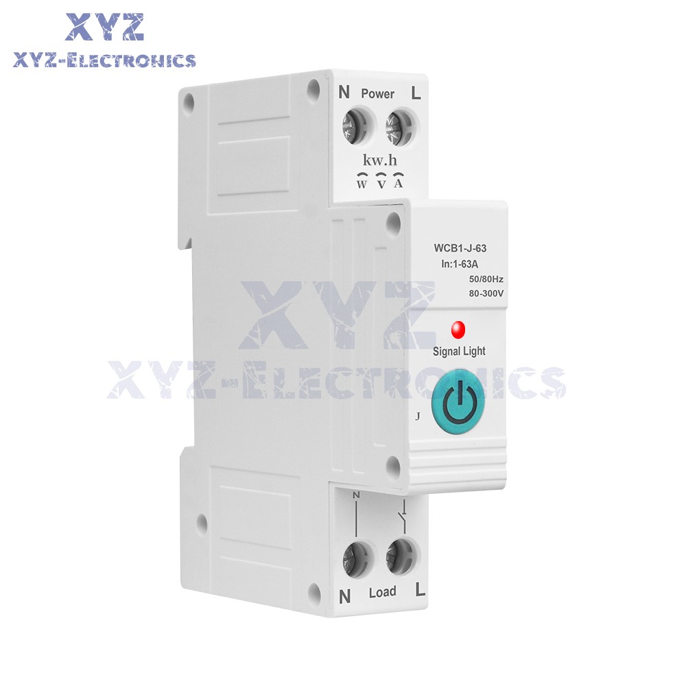 TUYA WIFI Smart Circuit Breaker 63A 220V Switch Metering Overcurrent Protection