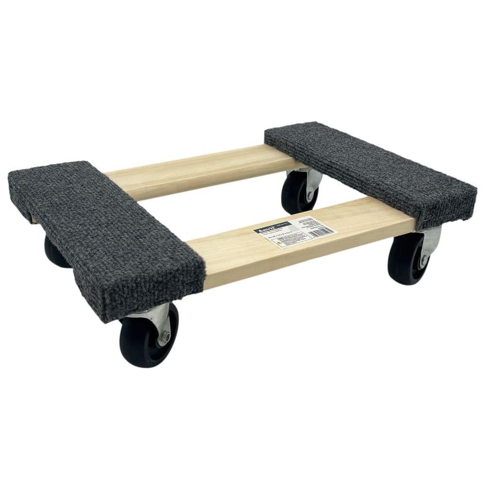 800 Lbs Capacity 18 In Wood Furniture Dolly Heavy Duty Moving Cart Wheels