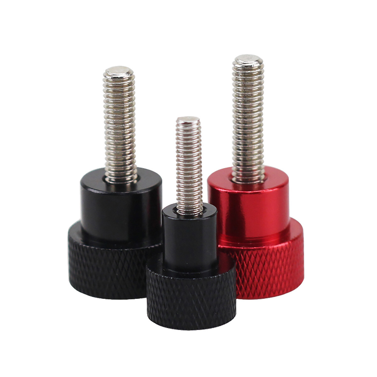 1/4-20 Aluminium+Stainless Knurled Thumb Screw Hand Grip Knob Bolts Head Ø20mm