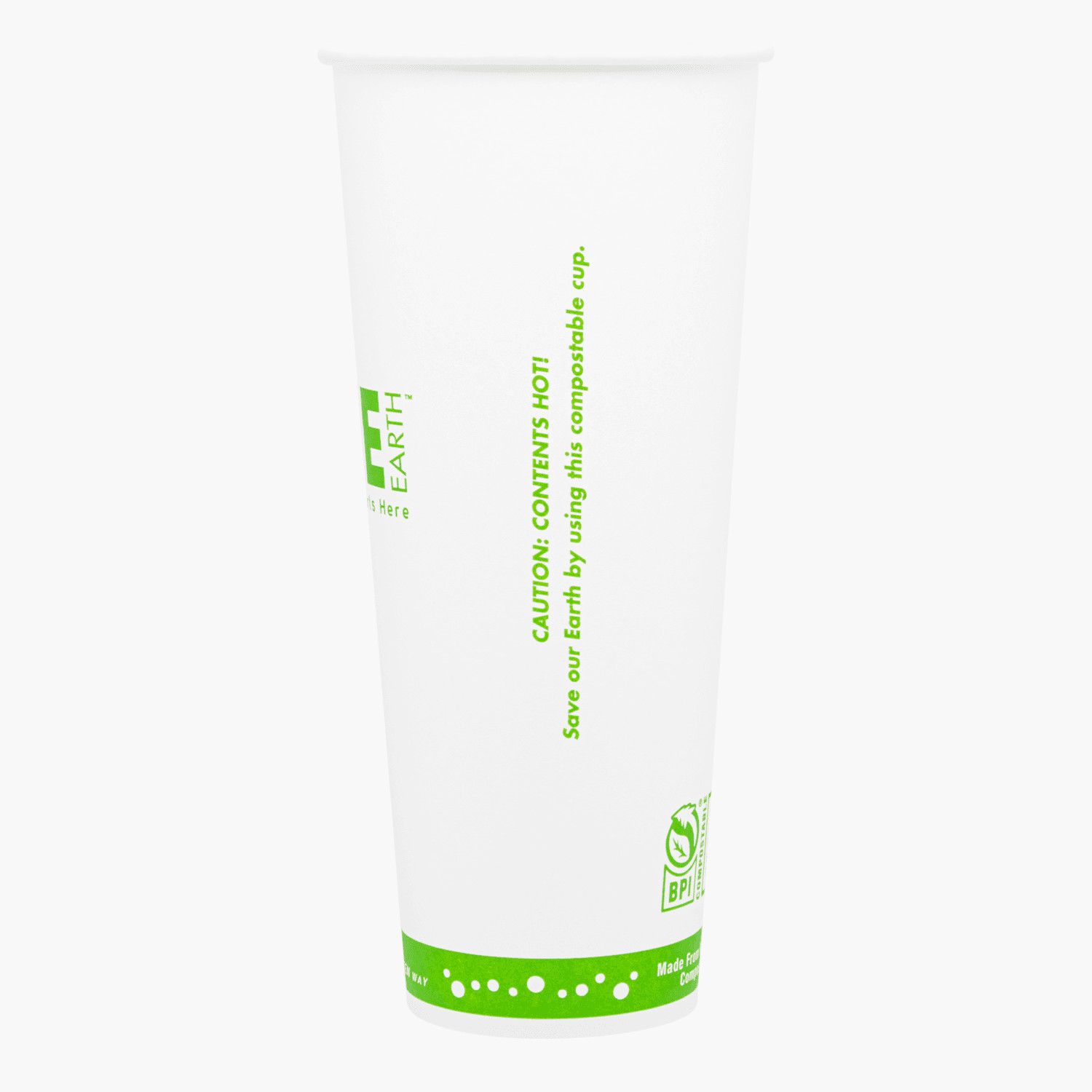 Karat Earth 24oz Eco-Friendly Paper Hot Cups – One Cup One Earth (90mm) – 500 ct