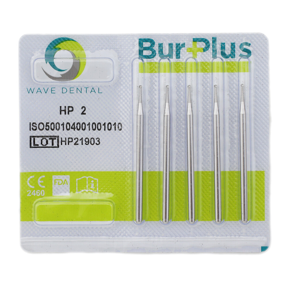 WAVE Dental Carbide Burs Straight Handpiece Bur Round HP #1/4 4 6 8 10 44.5mm
