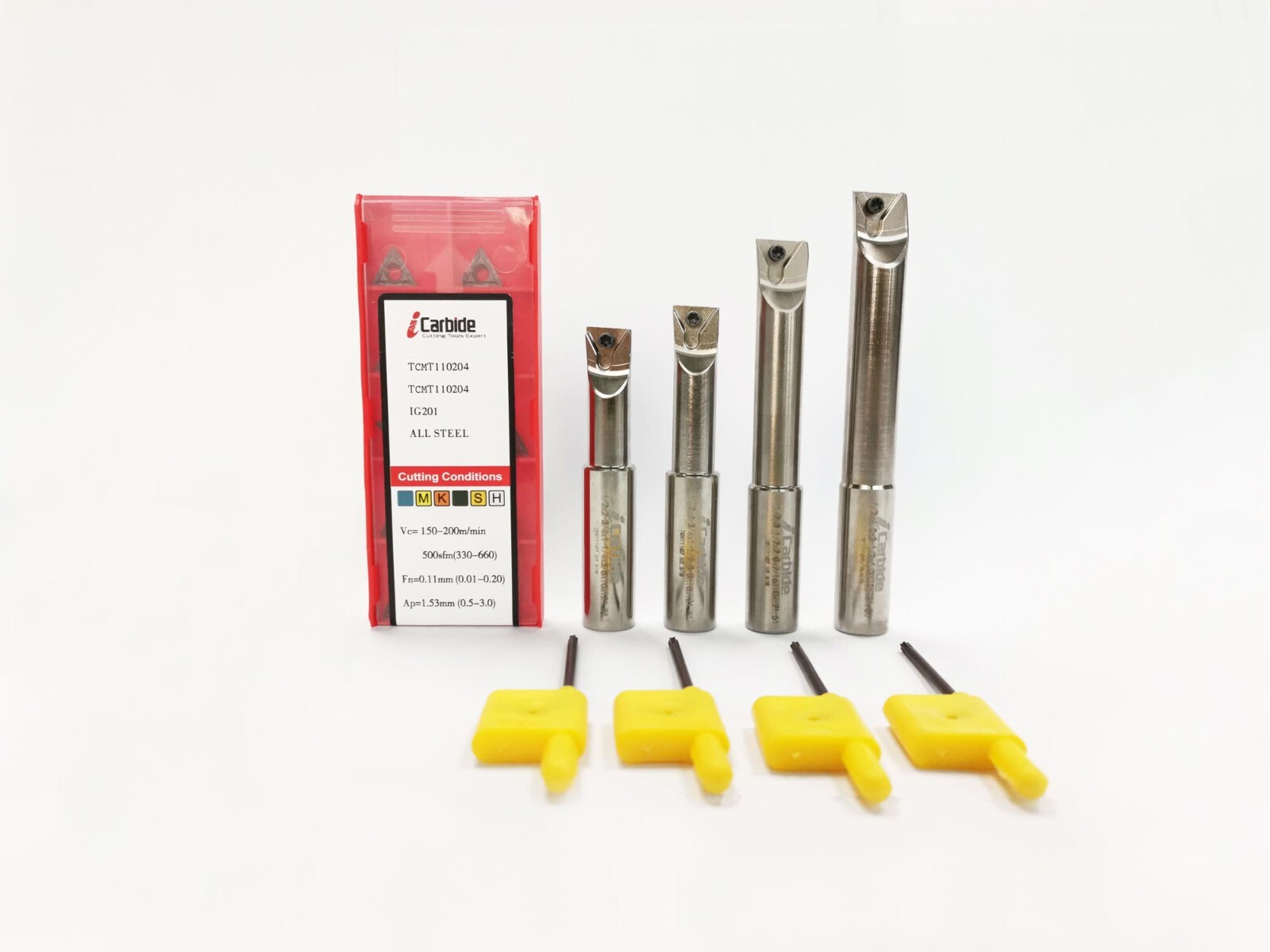 NEW 4PCS 1/2 SHANK INDEXABLE BORING BAR +10pcs TCMT CARBIDE INSERTS US SELL