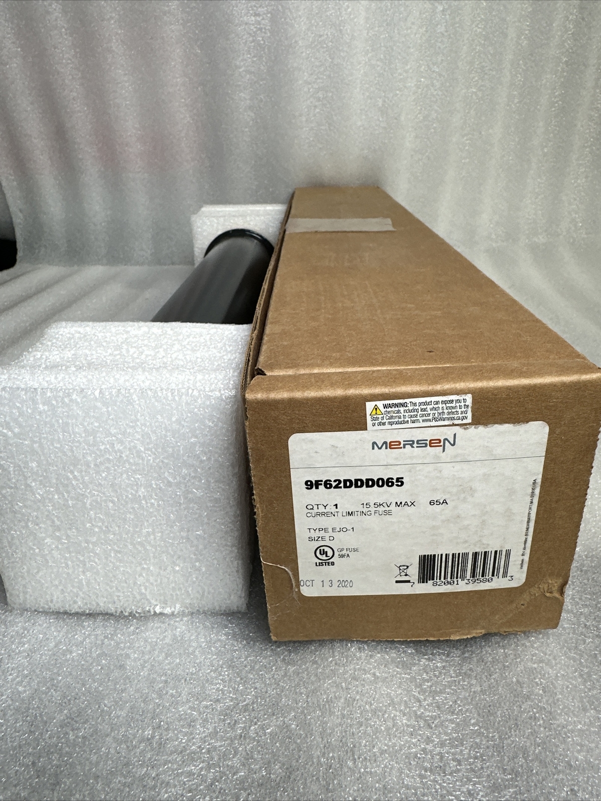MERSEN 9F62DDD065 15.5KV 65A Ferrule Mounted Current Limiting Fuse (NEW IN BOX)