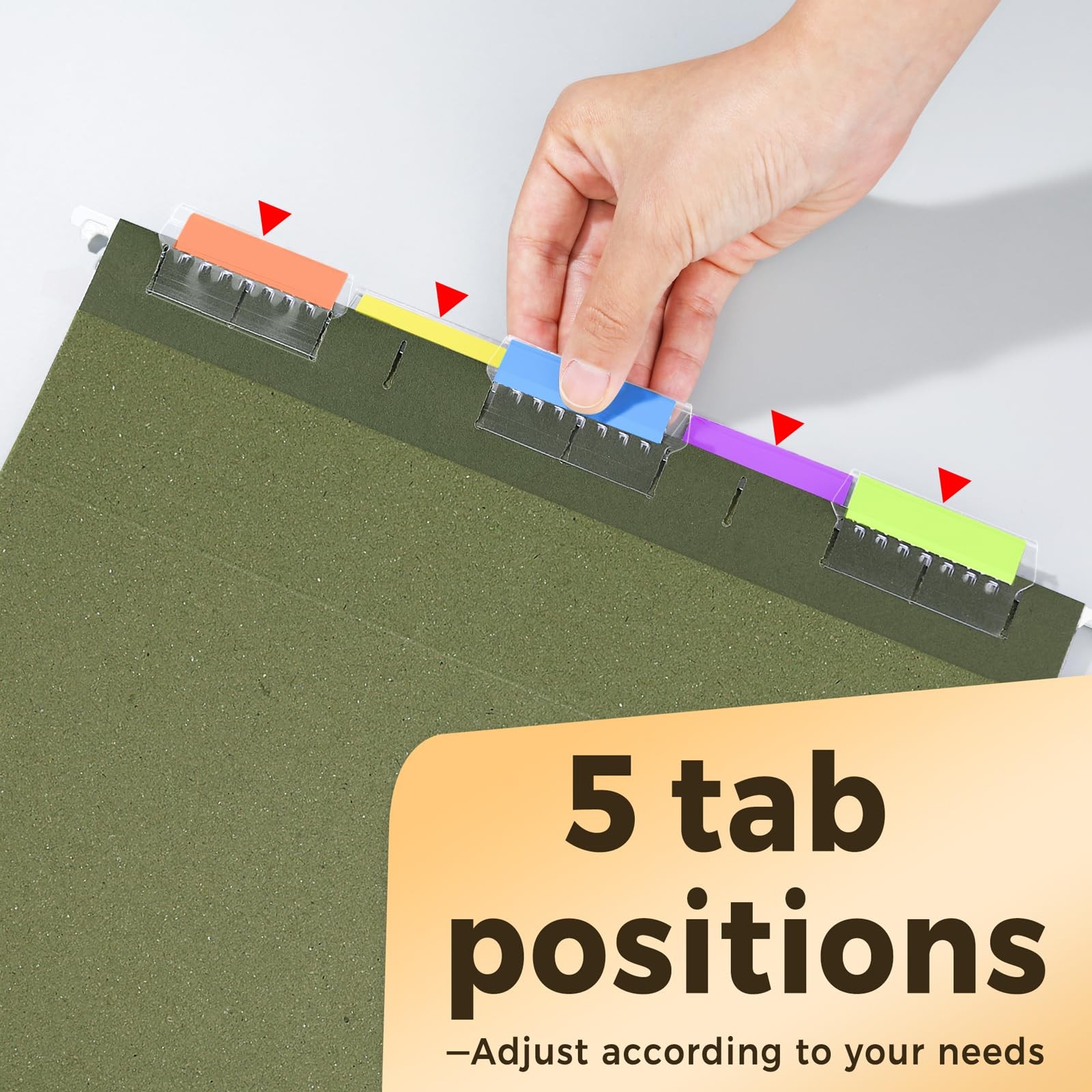 SUNEE Hanging File Folders, 6 Pack Letter Size size, Green