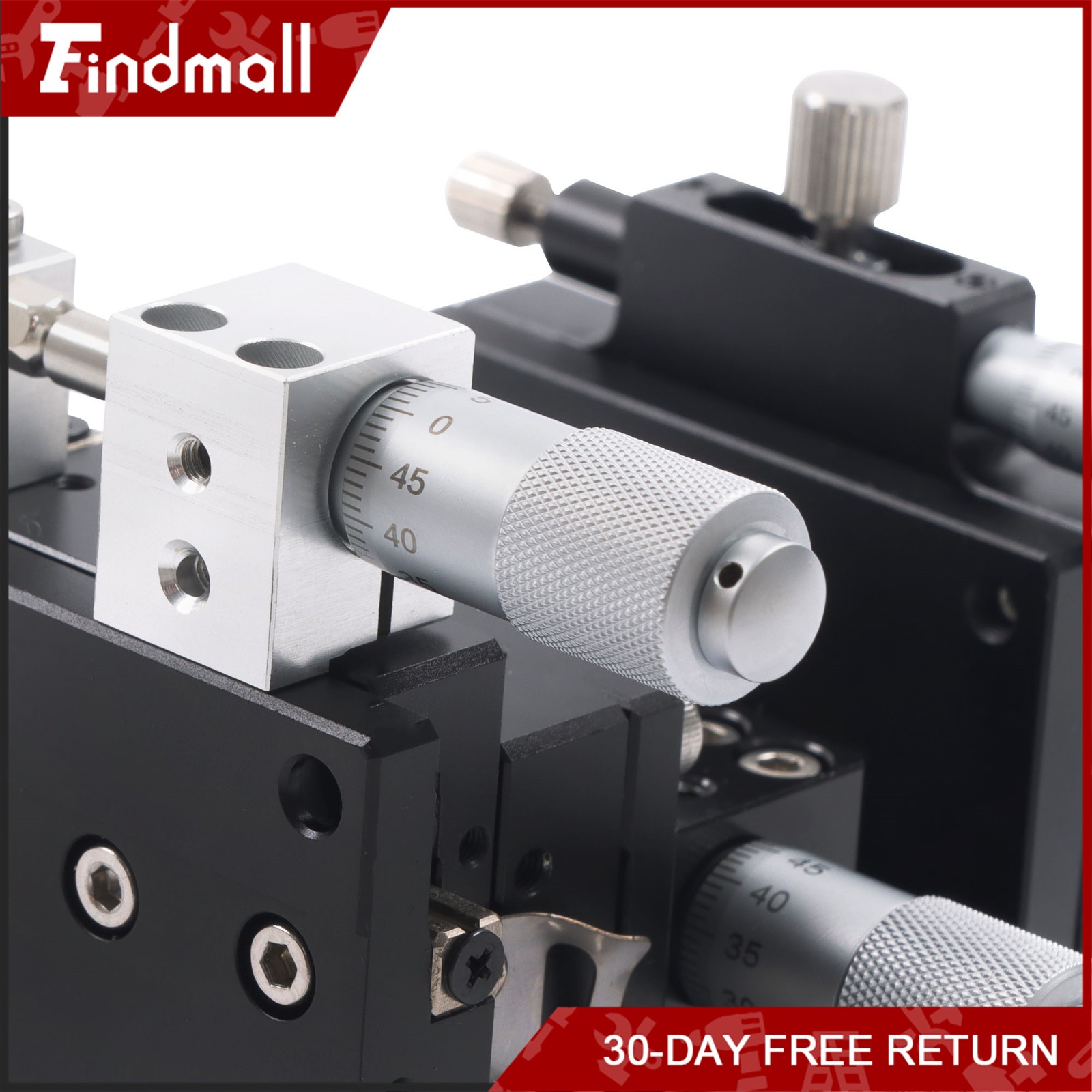 Findmall XYZR 4 Axis Manual Positioning Stage 60x60mm Tuning Sliding Table
