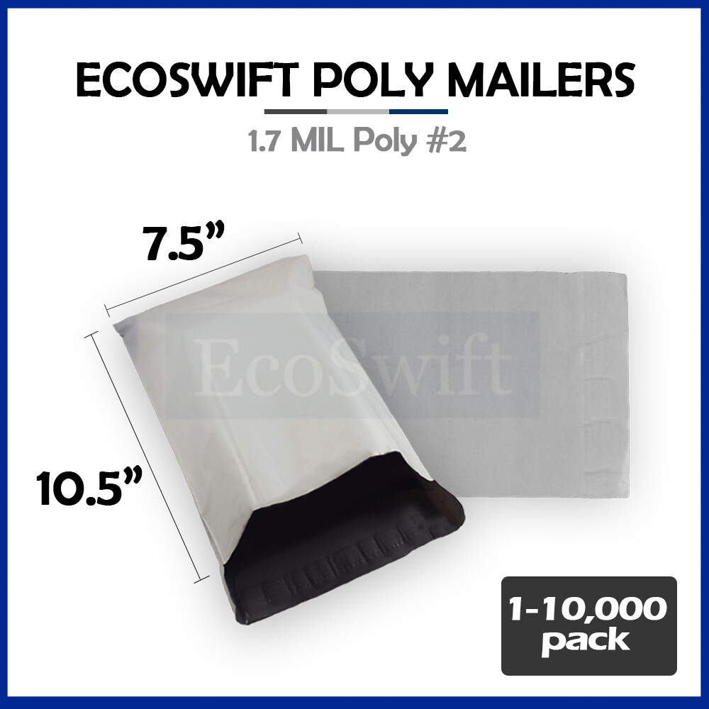 1-10000 7.5×9.5 “EcoSwift” Poly Mailers Envelope Plastic Shipping Bags 1.70 MIL