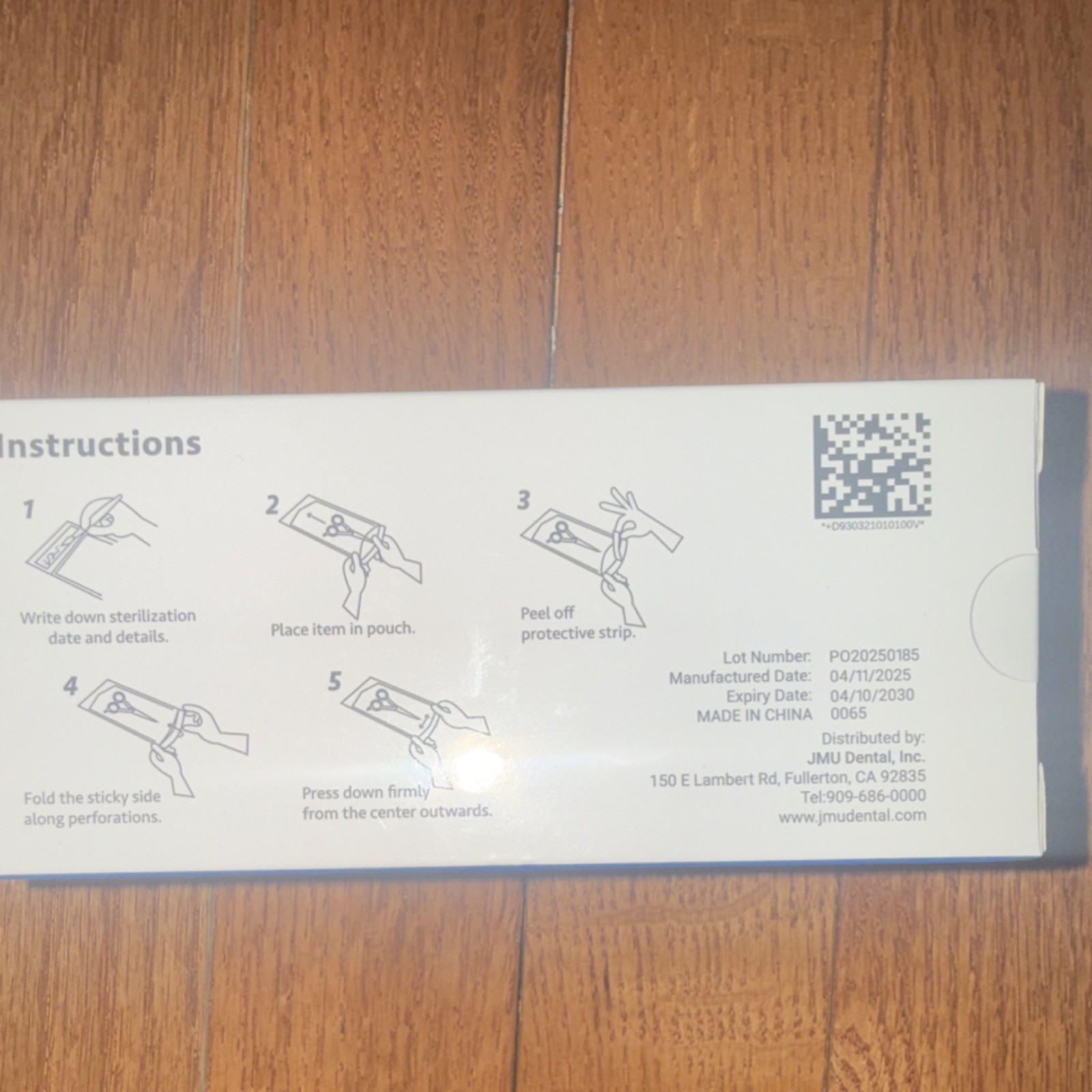 JMU Self-Sealing Sterilization Pouches 2.25″x5″ 200 PCS for Dental Laboratory