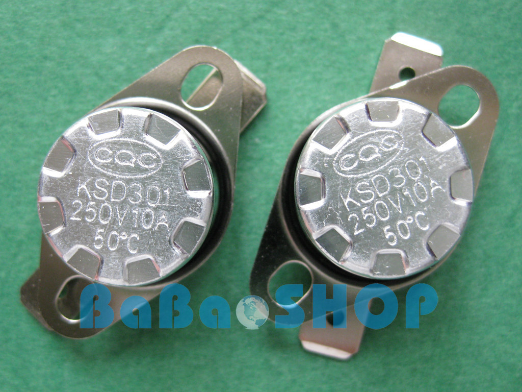 2pcs KSD301 50°C / 122°F Degree Celsius N.C. Temperature Switch Thermostat