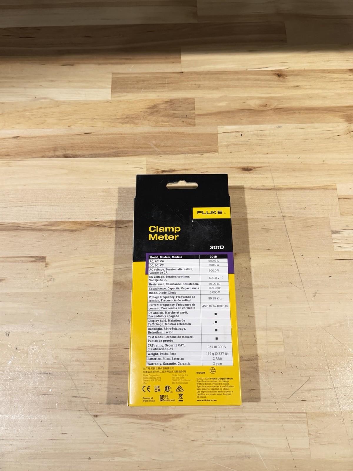 FLUKE 301D CLAMP METER (FREE SHIPPING) NEW