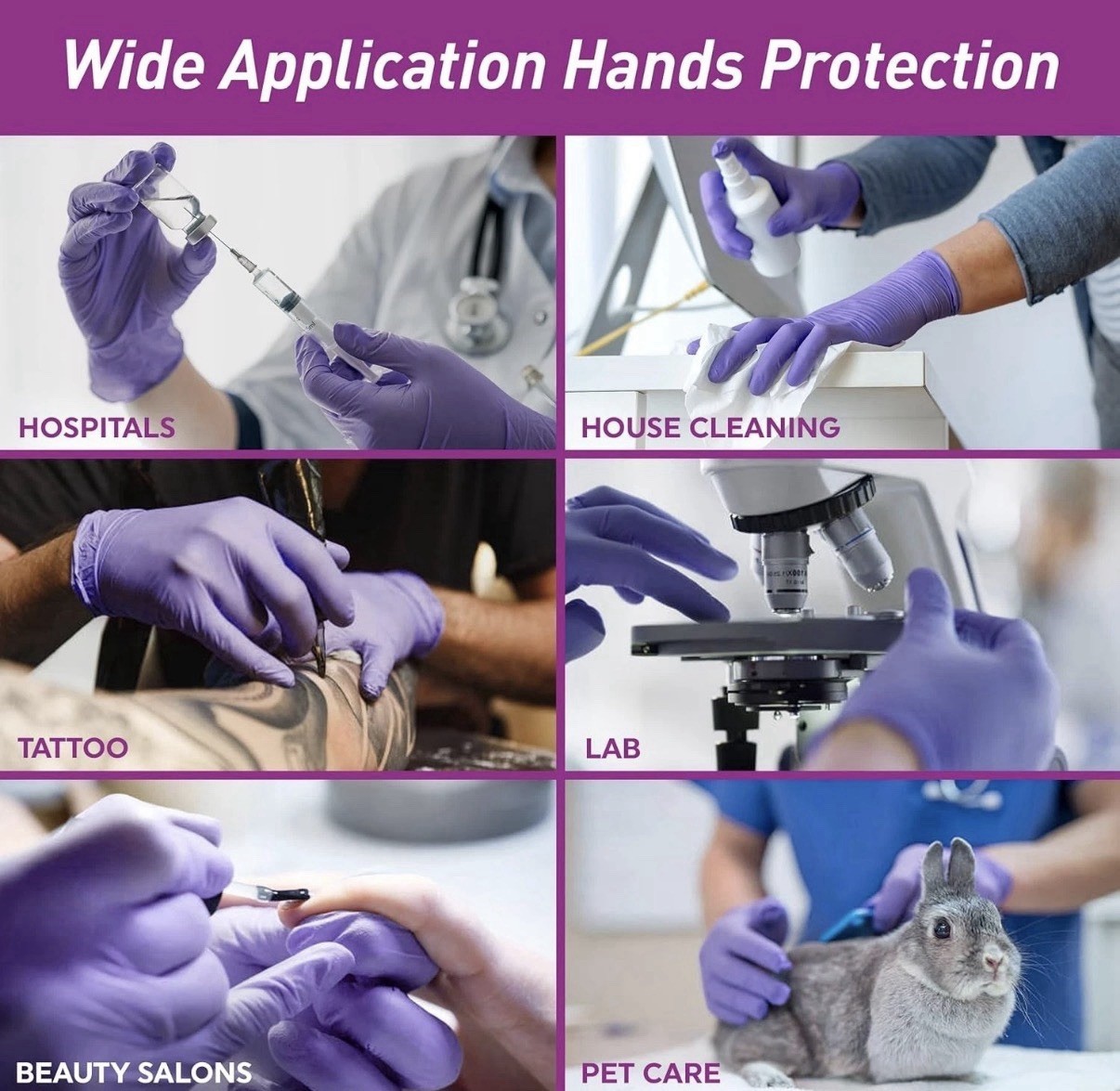 MED PRIDE Blue Nitrile Exam Gloves Medical Disposable Powder & Latex-Free 200ct