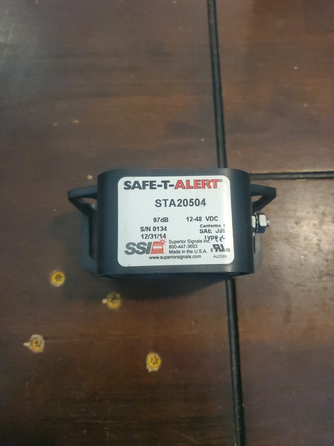 SAFE-T-ALERT 2000 Series Back-Up Alarm 12-48VDC STA20504 97dB New in Box. NIB