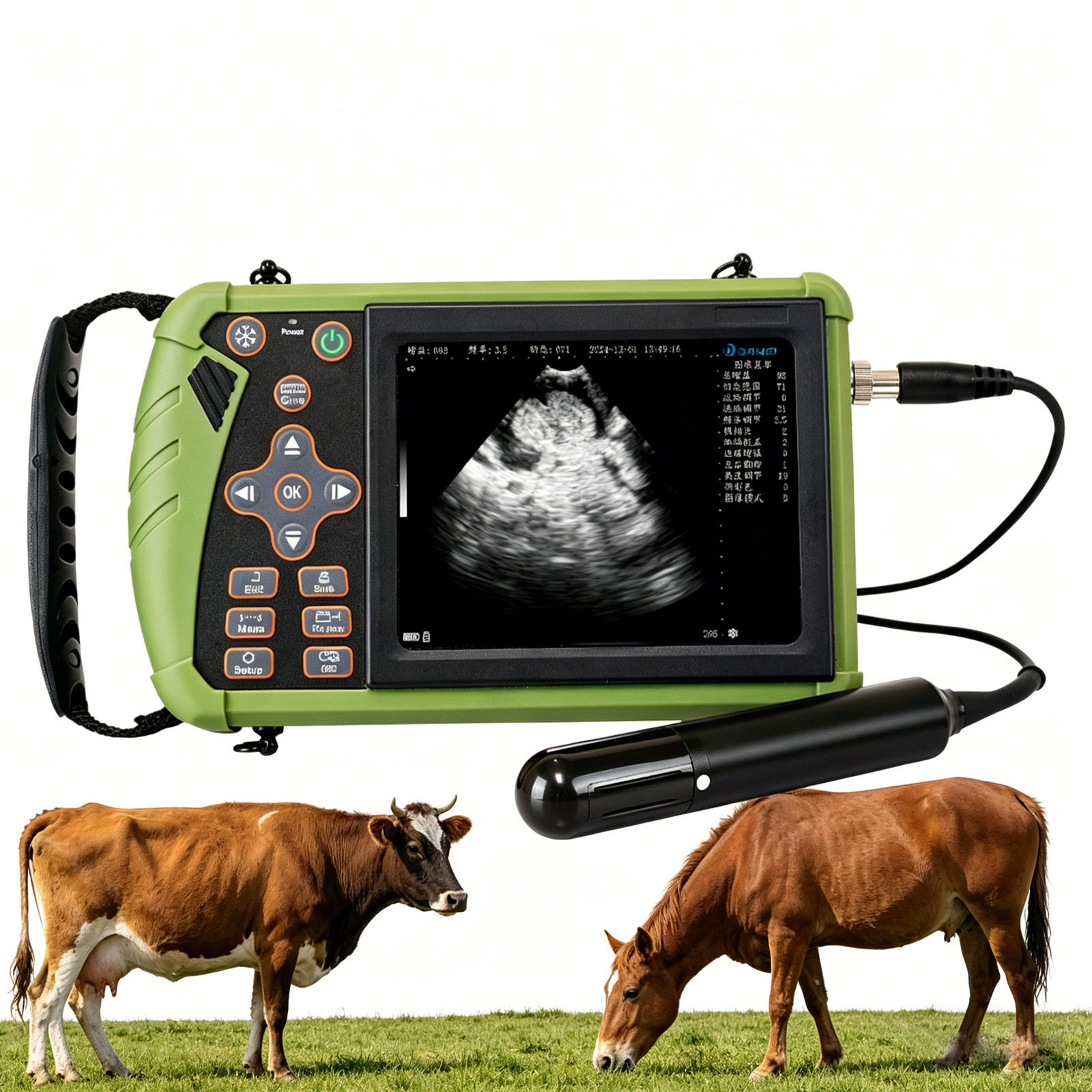 3.5MHz Rectal Probe Veterinary Ultrasound Machine for Cattle and Horse