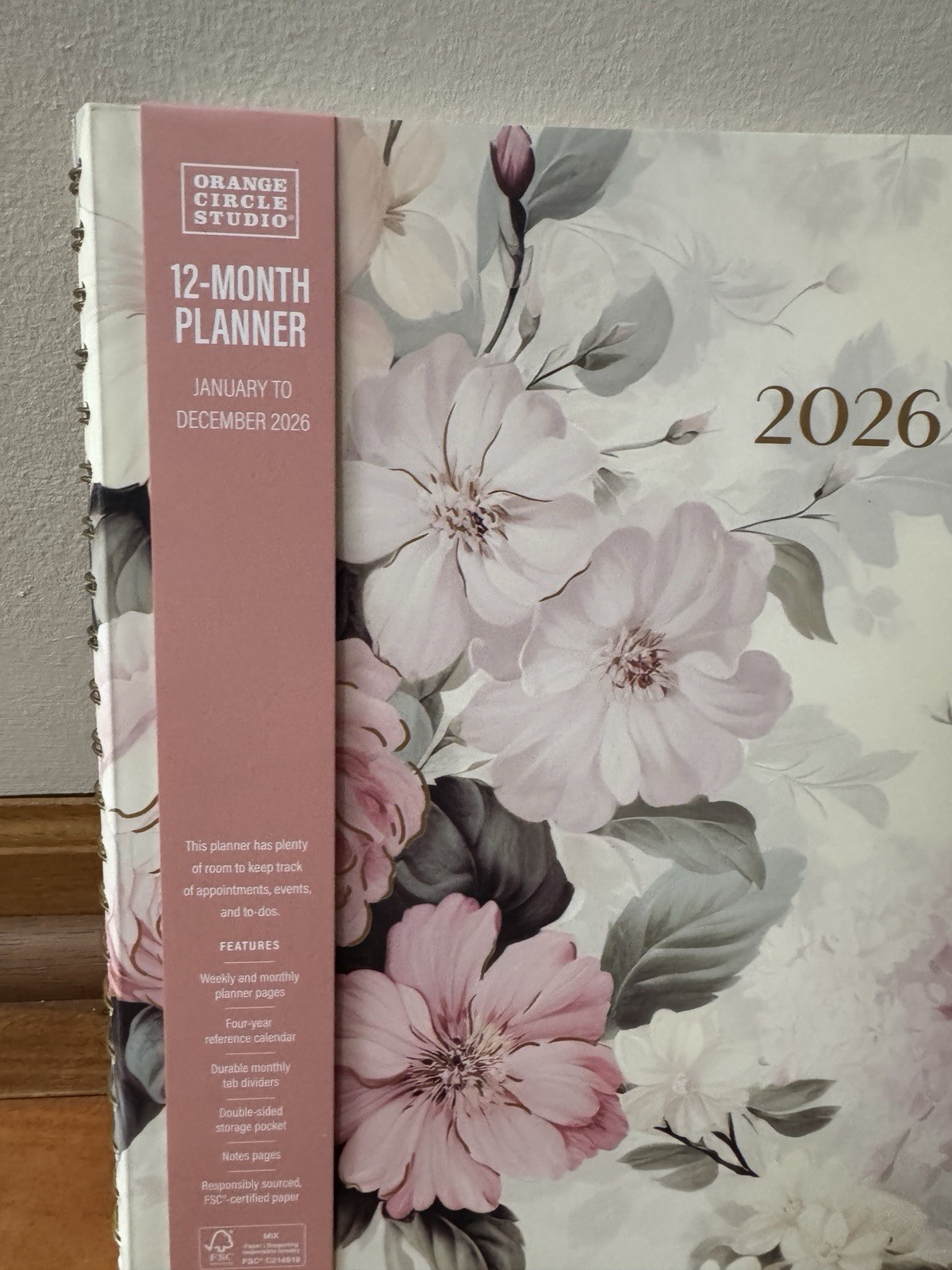 2026 Planner Orange Circle Studio 12 Months Planner Jan-Dec 2026 11×9” X- Large