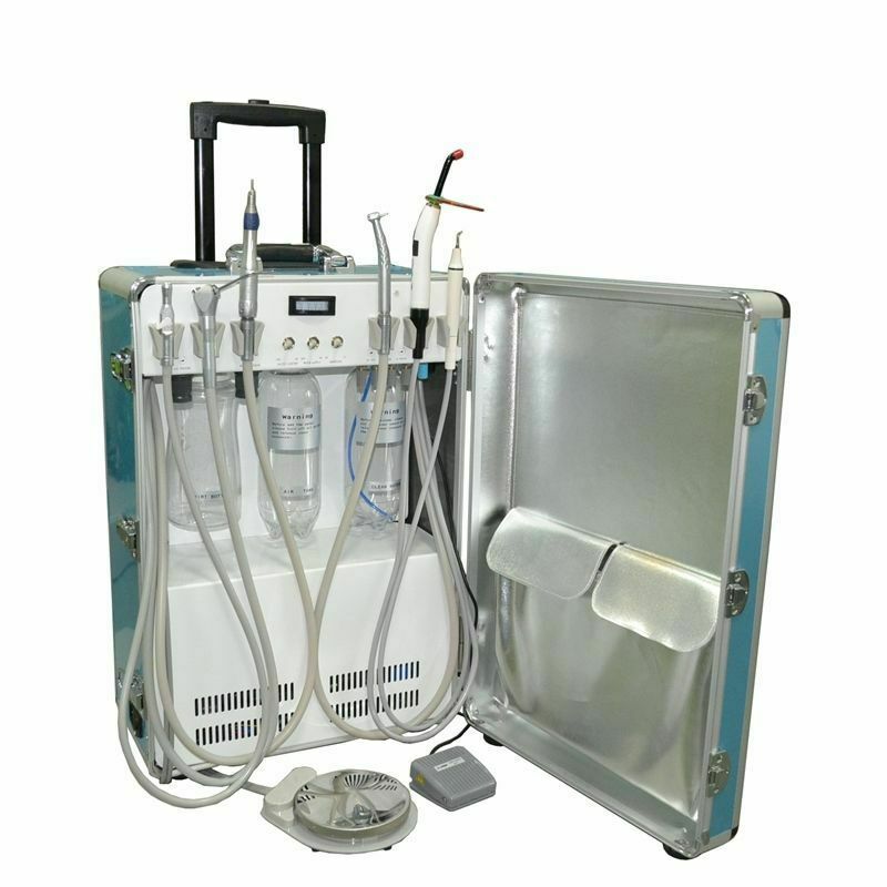 Greeloy Dental Unit with Air Compressor Ultrasonic Scaler Curing Light 4 Hole US
