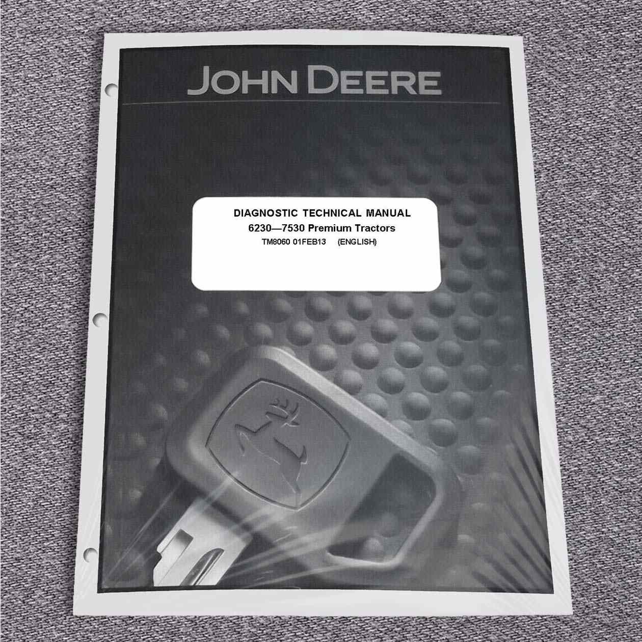 John Deere 6230 – 7530 Premium Tractor Diagnostic Service Repair Manual TM8060