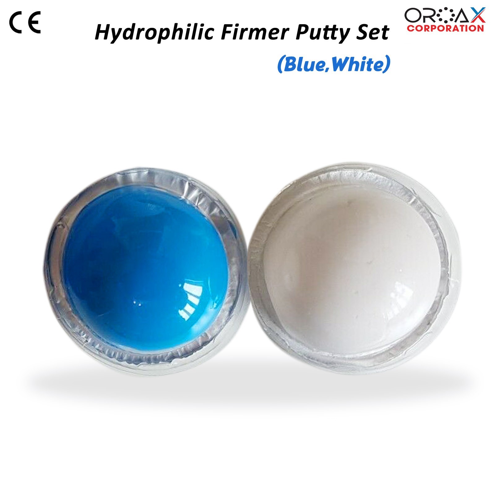 Hydrophilic Dental Impression Putty Set, Blue & White – Fast Setting Firm