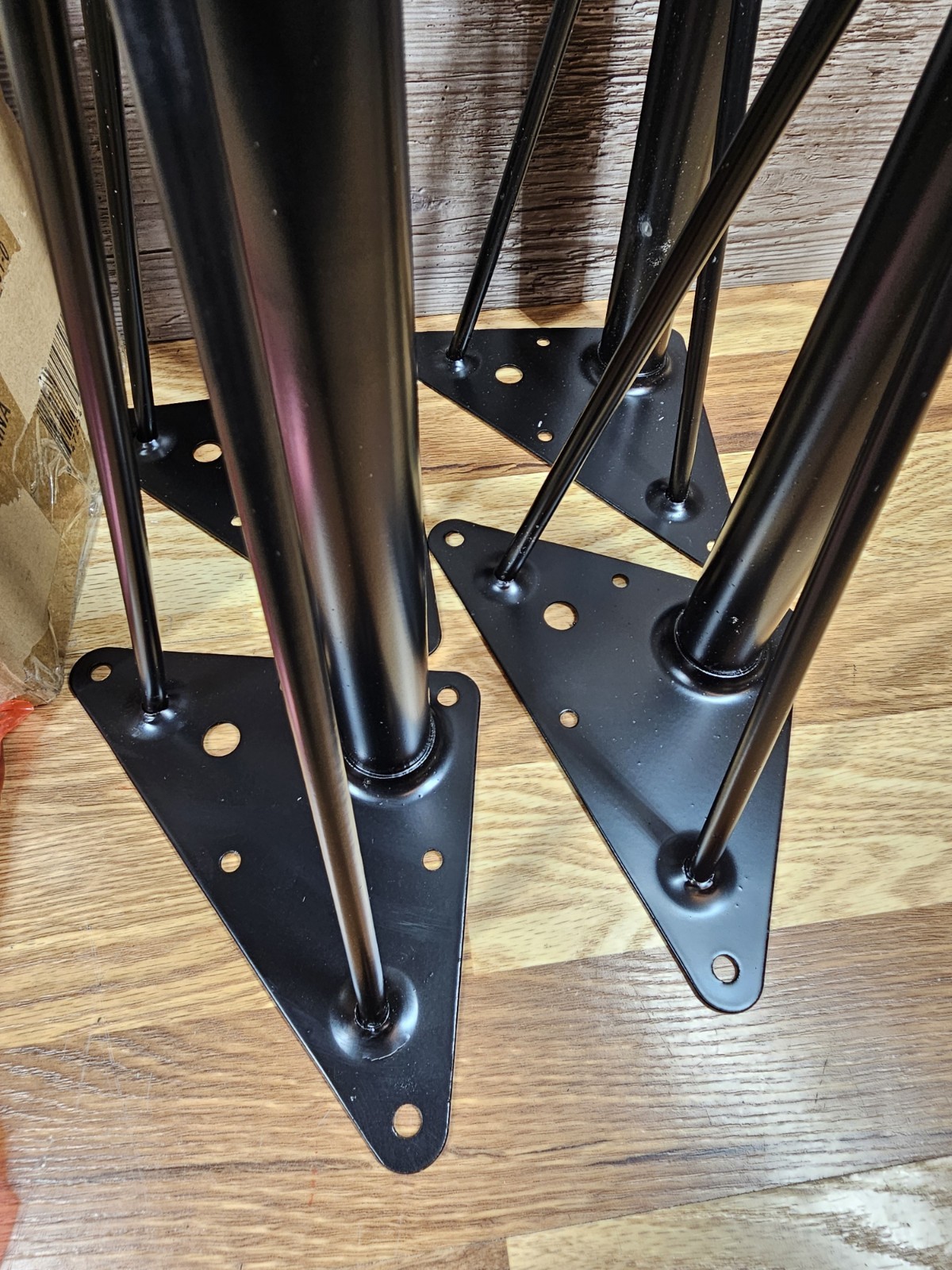 Black Tapered Metal Table Legs XU-LEG-SHORT-GG