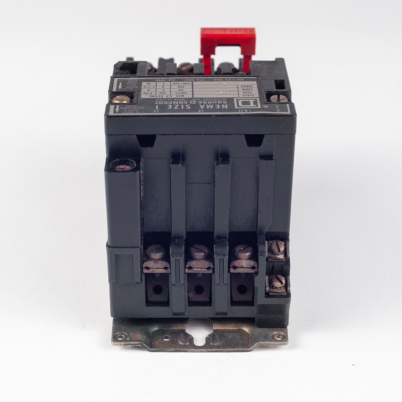 SQUARE D ~ 8502 SCO-2 Form S Series A 600V NEMA Size 1 Contactor w/Enclosure