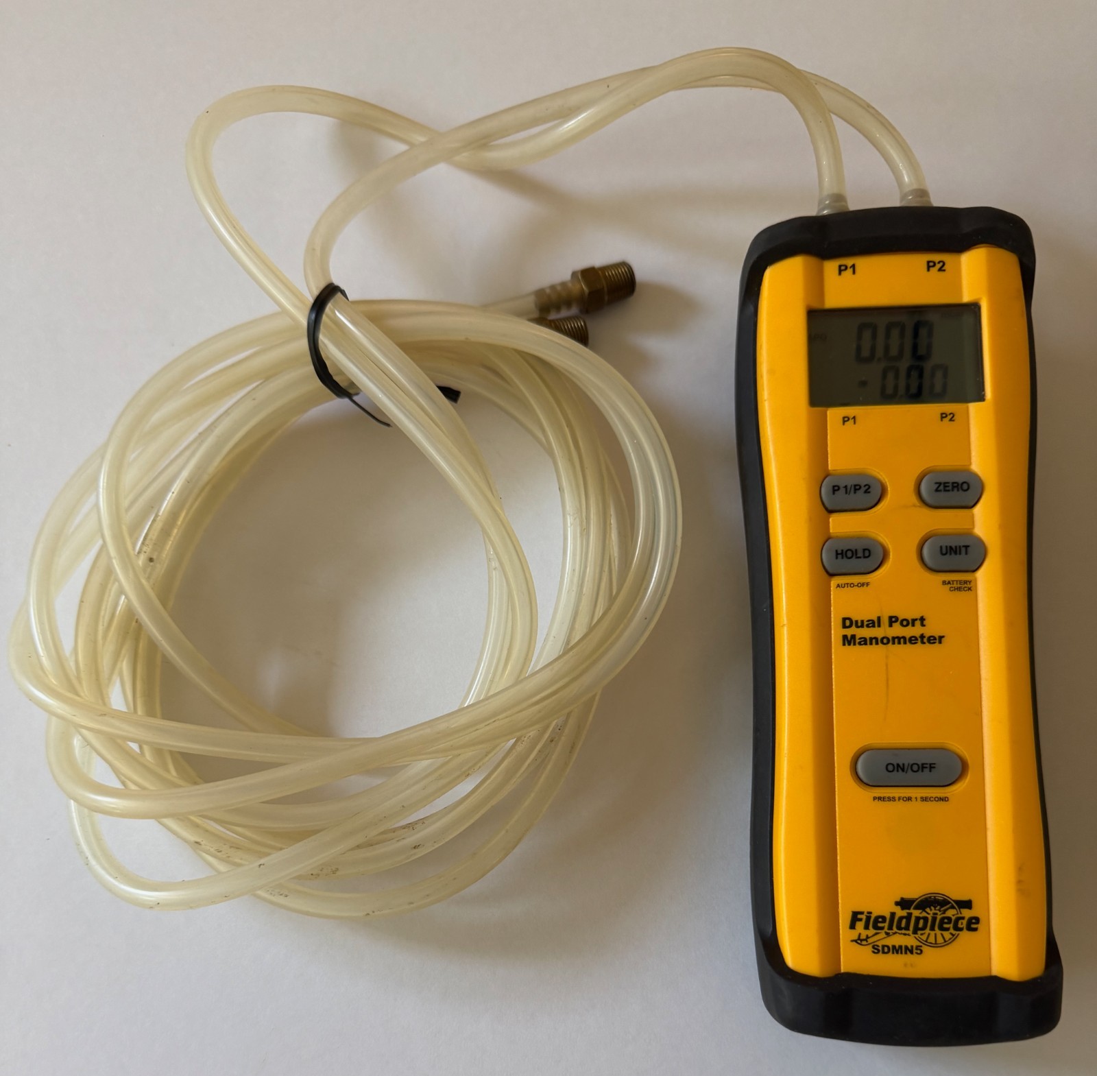 Fieldpiece SDMN5 Dual Port Manometer HVAC Gas Pressure Tester w/ Hoses TESTED