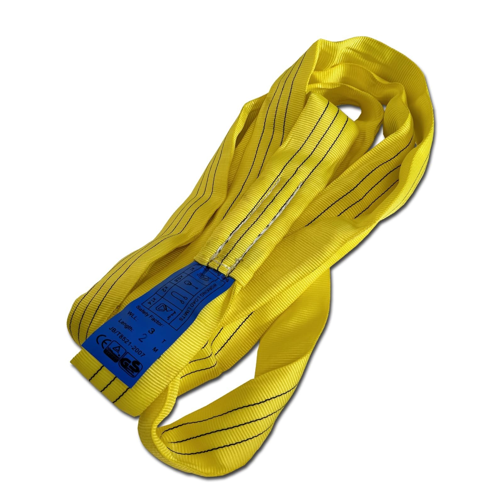 Round Sling 6610lb 6.5FT Sling Strap Rigging Polyester Endless Lift Sling for…