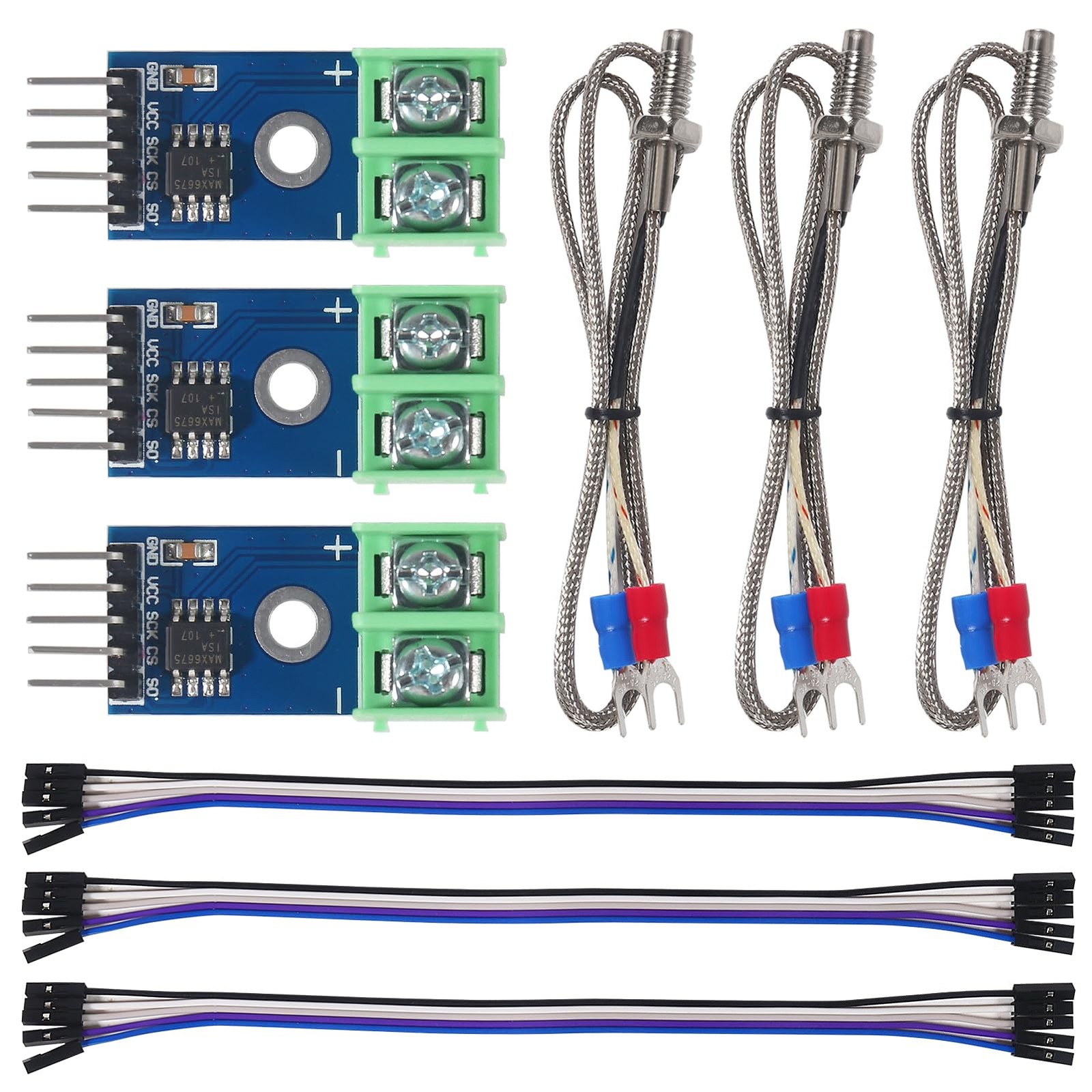 3pcs DC 3-5V MAX6675 Module + K Type Thermocouple Temperature Sensor Thermoco…