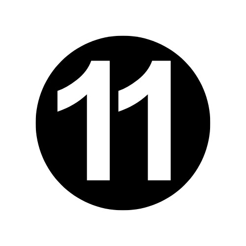 Inventory Control Number 11 Stickers | 2″ Round | Self Adhesive | 500 Labels