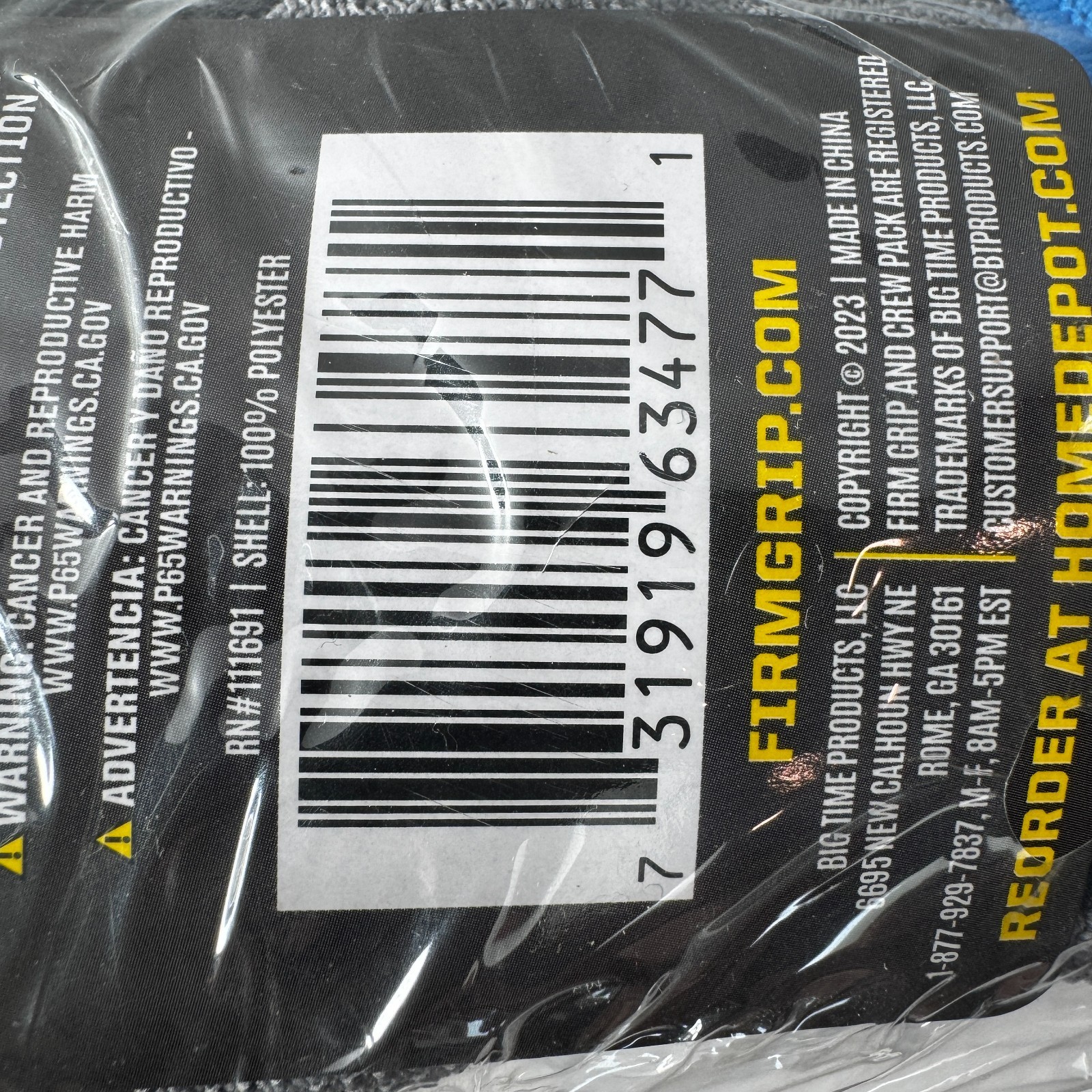 Firm Grip 3 Pair Size L Nitrile Coated Work Gloves Black
