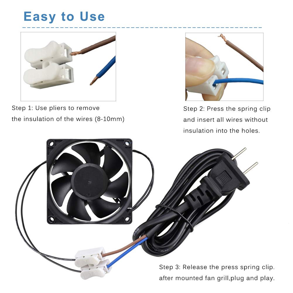 GDSIME AXIAL 8025, New Muffin Fan, 110V 115V 120V 220V 240V AC 80Mm Fan, Ventila