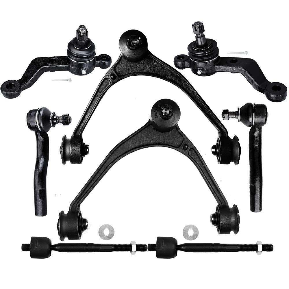8pcs Front End Kit Upper Control Arm Lower Ball Joint Tie Rod Ends Lexus GS300