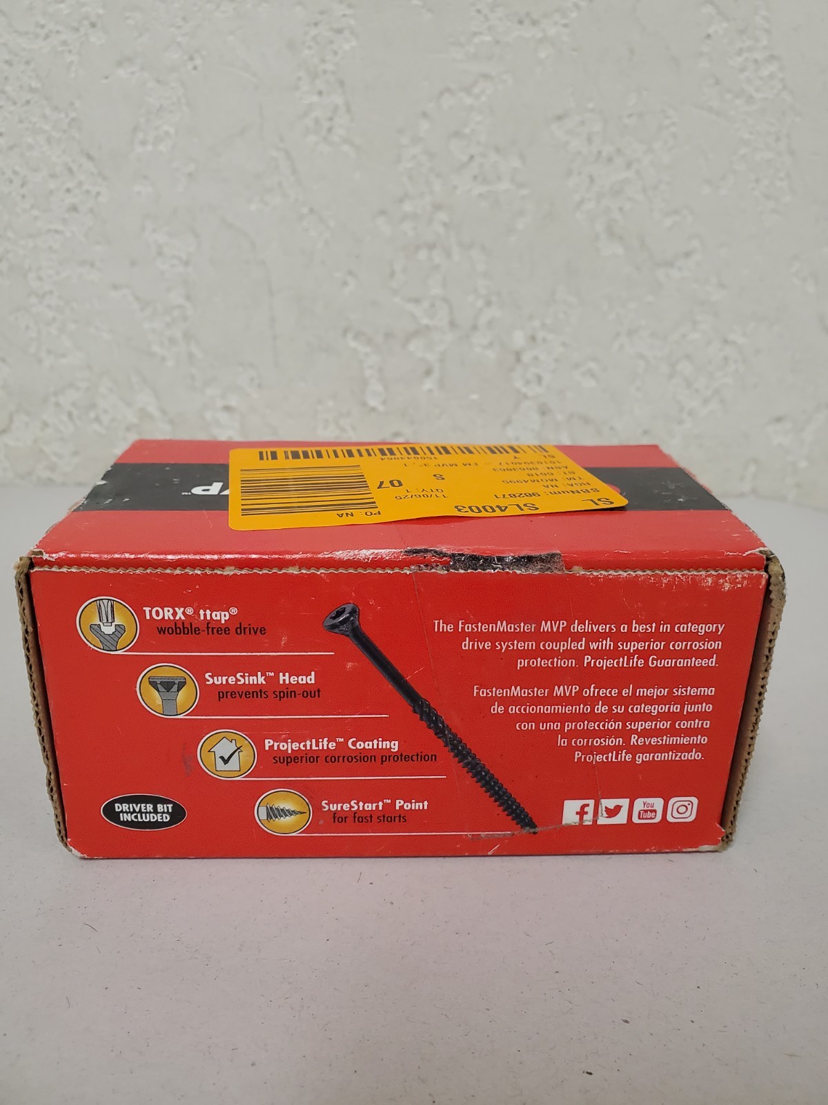 FastenMaster #10 x 3 in. Torx TTAP Drive Suresink Flat Head Screws (100-Pack)