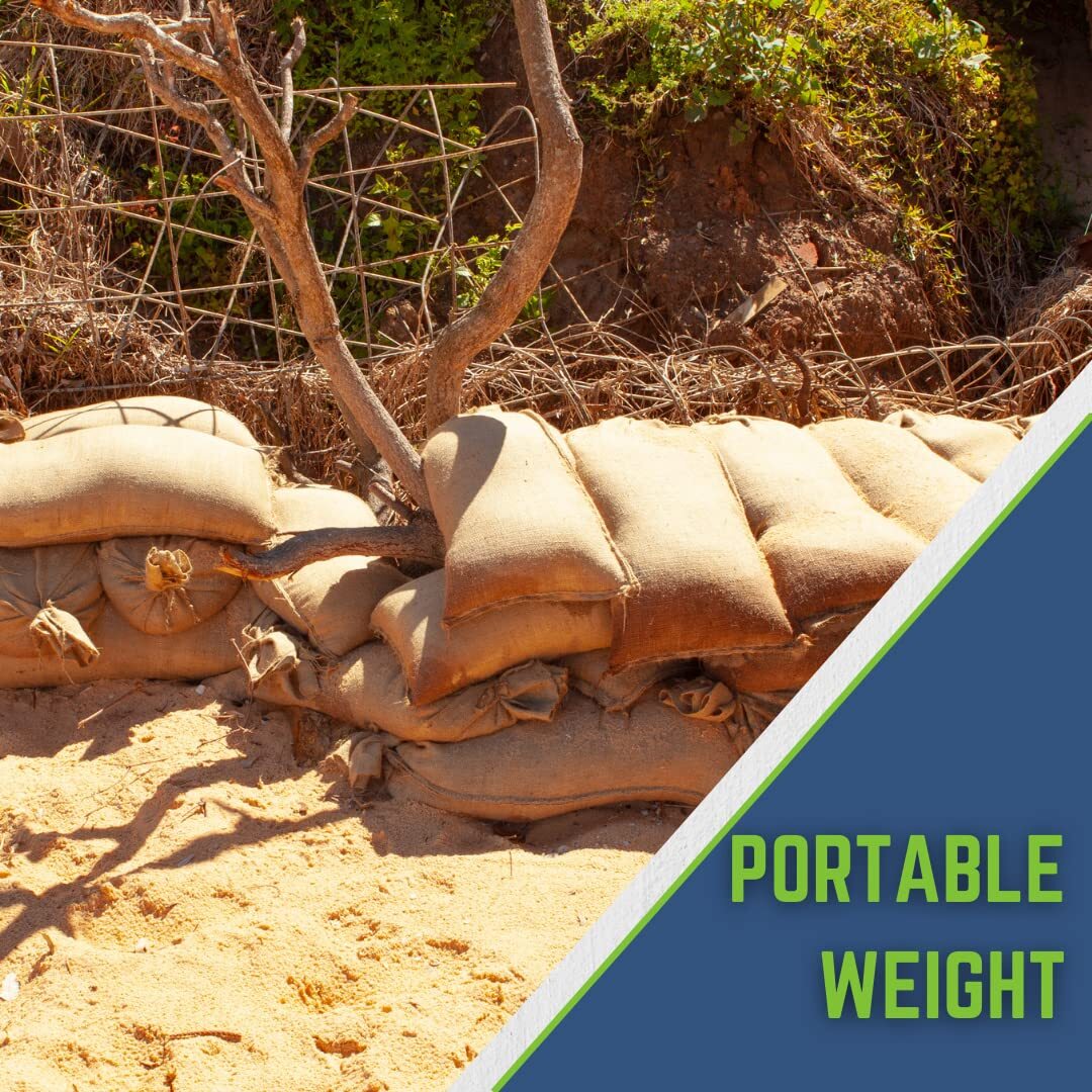 DURASACK Heavy Duty Burlap Sand Bags with Tie Strings Empty Sand-Bags for