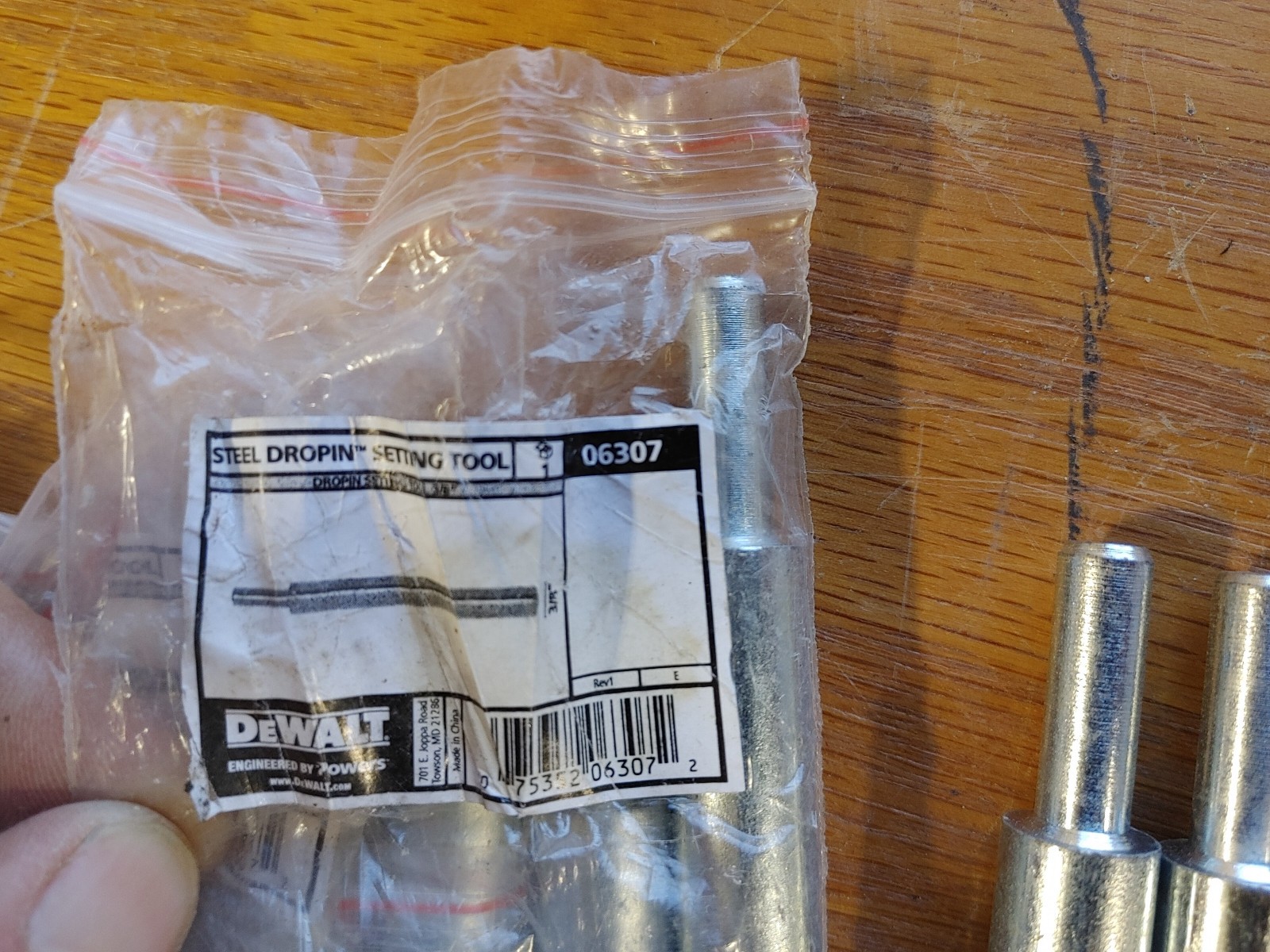 Lot of 2 New Drop-in Anchor Setting Tools , 3/8 In DEWALT 06307 (S2DE)