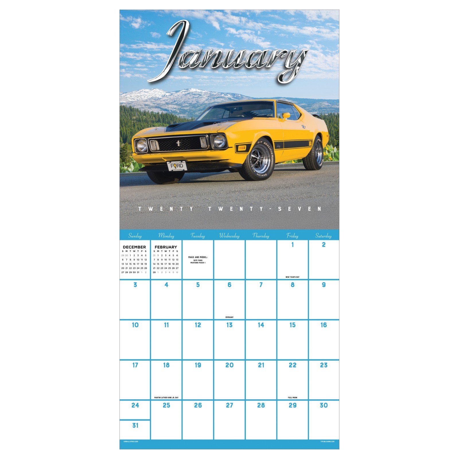 2027 Classic Cars Wall Calendar