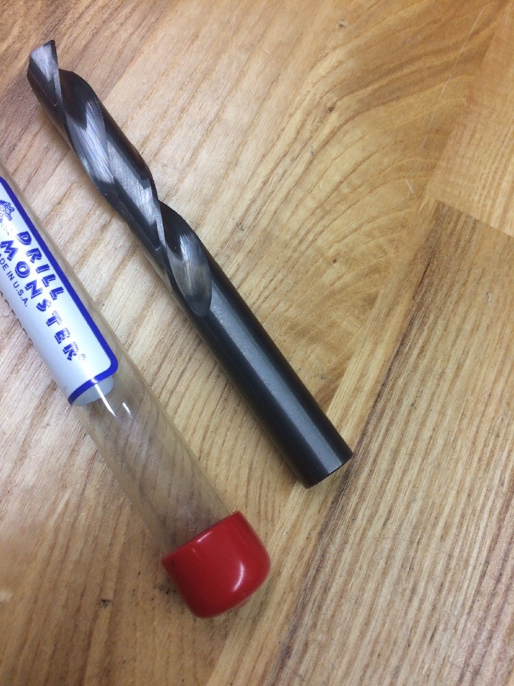 DRILL MONSTER Jobber Drill Bit, Solid Carbide, Bright, 1/2″, 450-105000