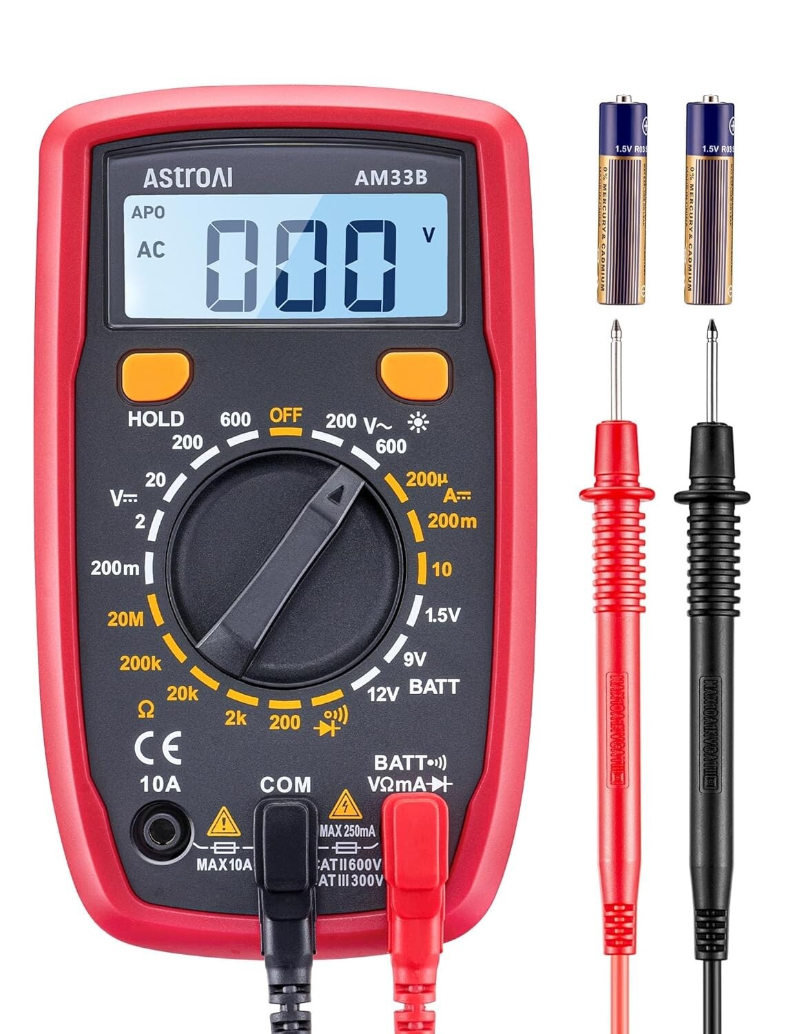 Multimetro Digital Voltimetro Profesional Medidor De Corriente Voltaje DC Diodos