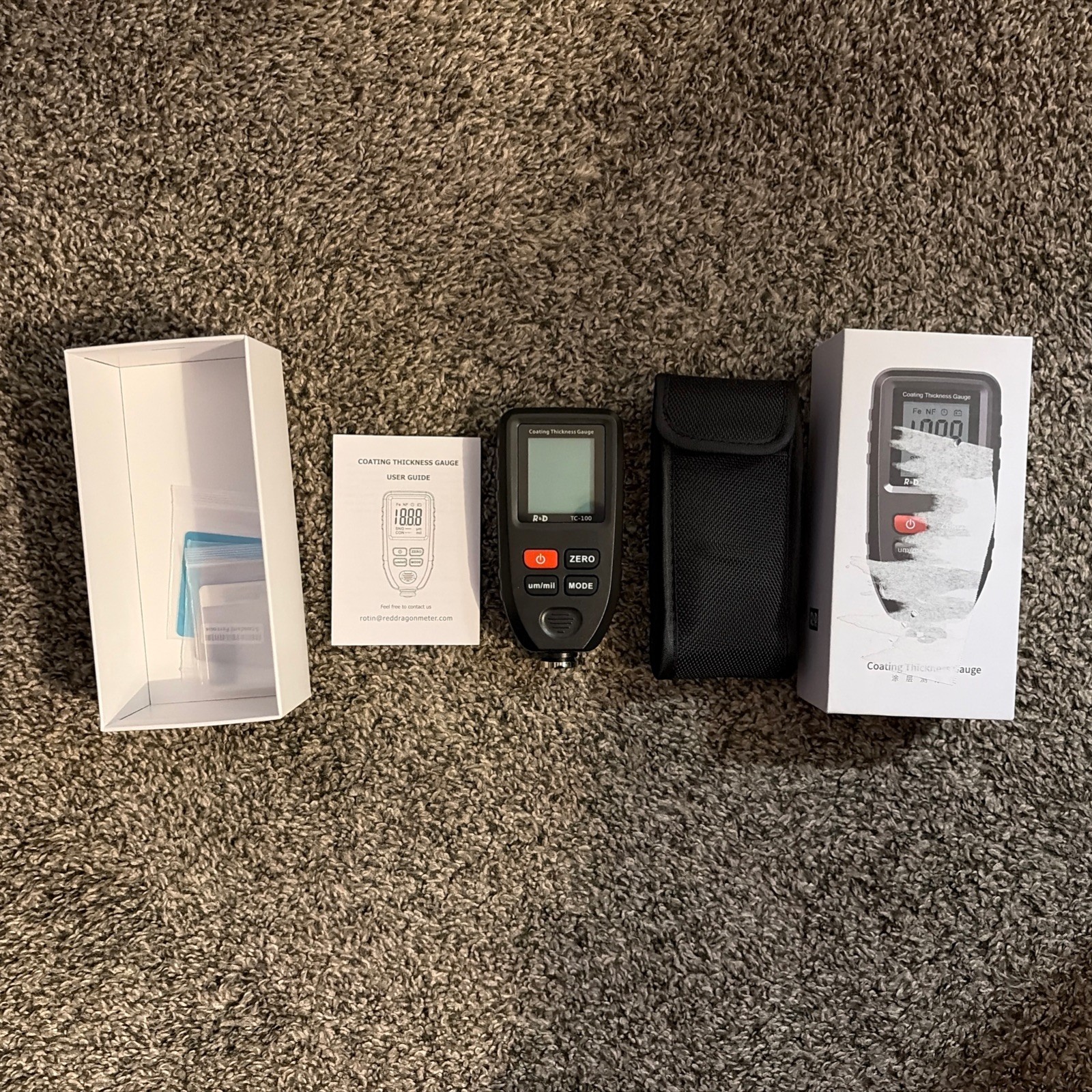 R&D TC100 Coating Thickness Gauge Paint Meter – Brand New, Open Box