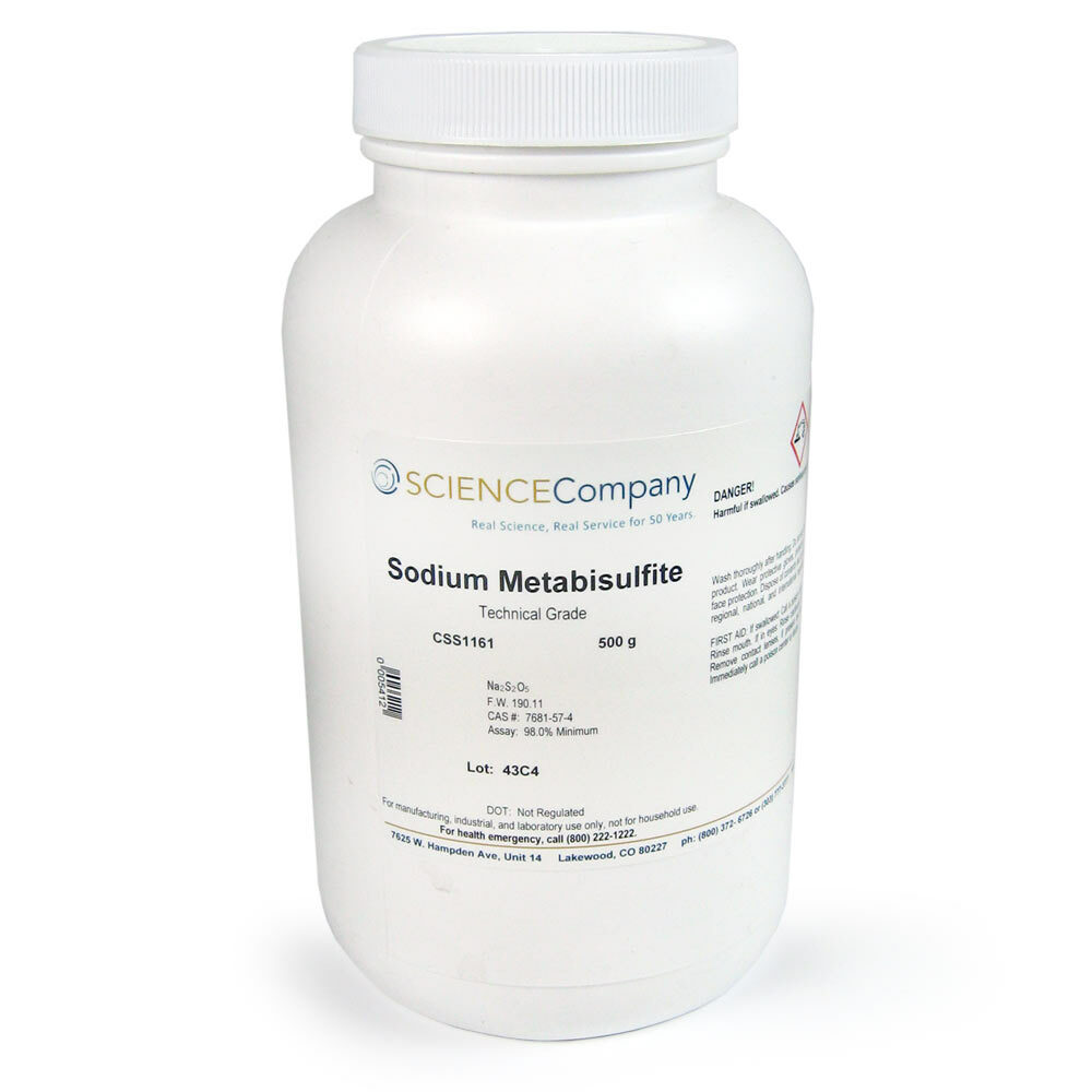 Sodium Metabisulfite, 500g, Gold recovery