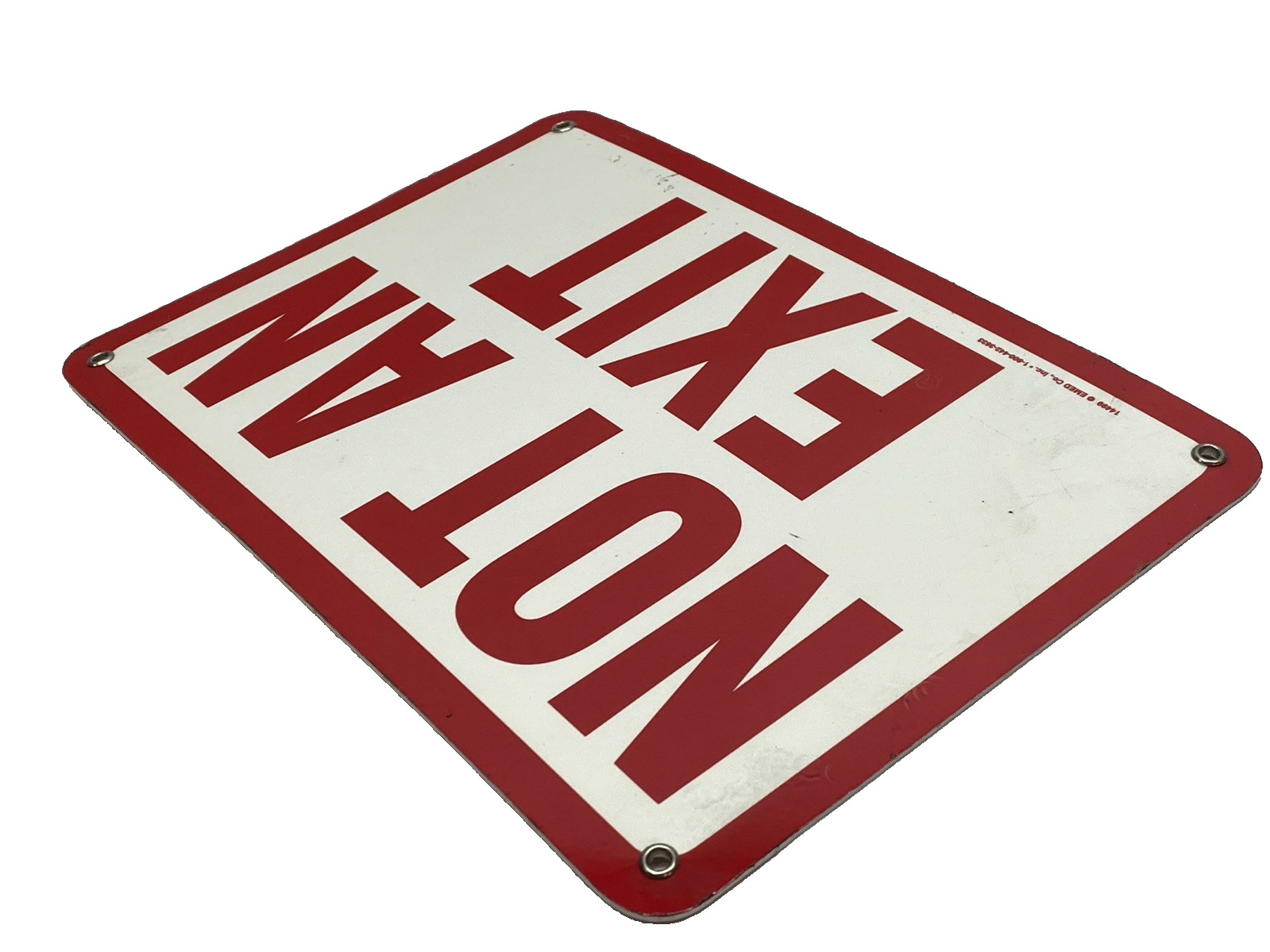 EMED 14499 Not An Exit Sign 10″X7″ LOT OF 4
